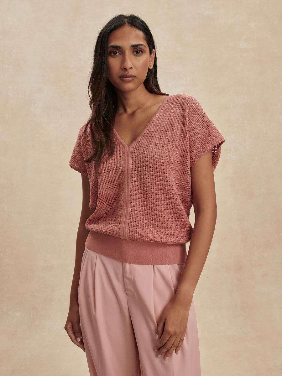 Varley Ashford Knit Top - Ash Rose