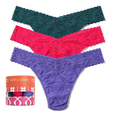 Hanky Panky Holiday Original Rise 3 Pack - HPF2 Lingerie - Panties - Hanky Panky by Hanky Panky | Grace the Boutique