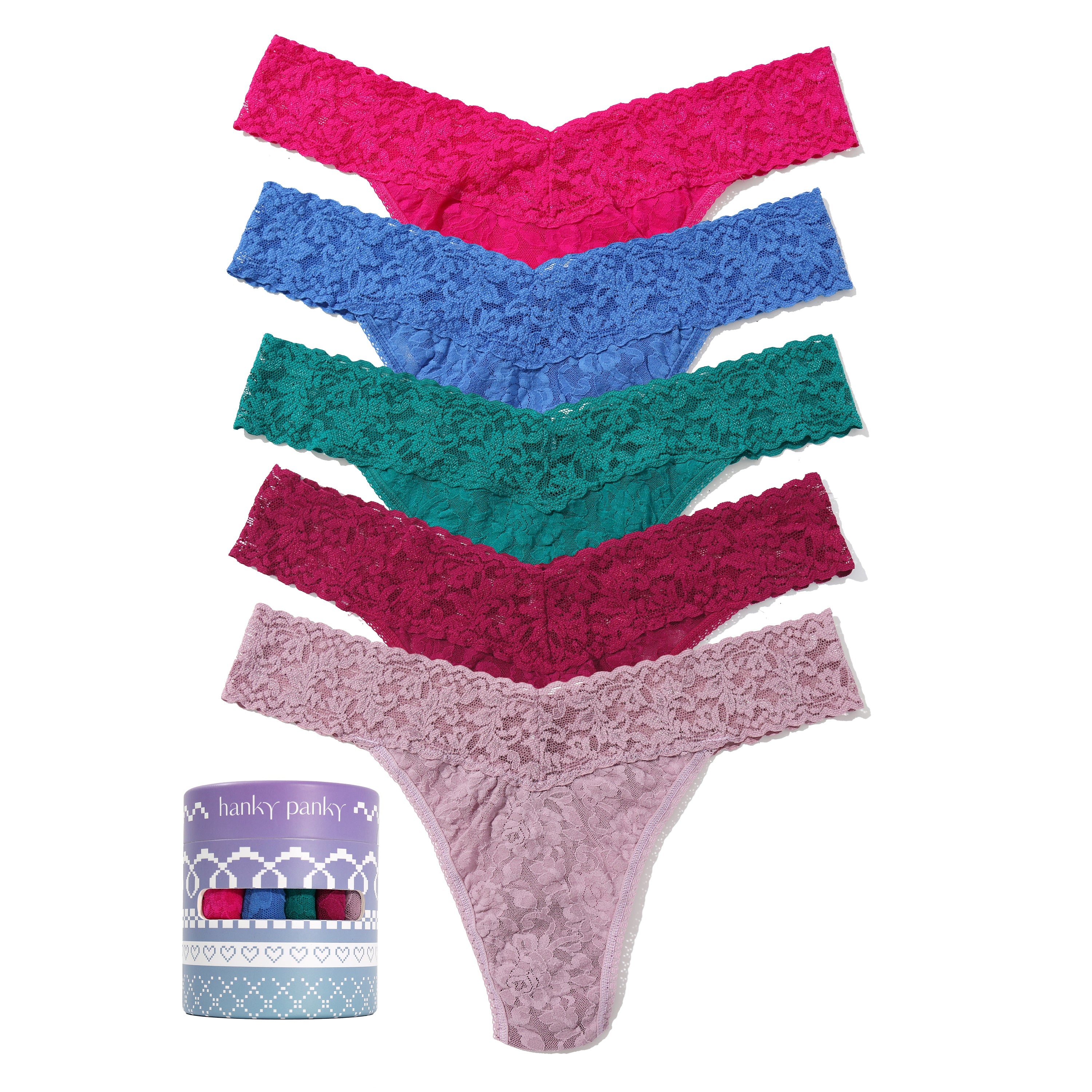 Hanky Panky Holiday Original Rise 5 Pack - HPF1 Lingerie - Panties - Hanky Panky by Hanky Panky | Grace the Boutique