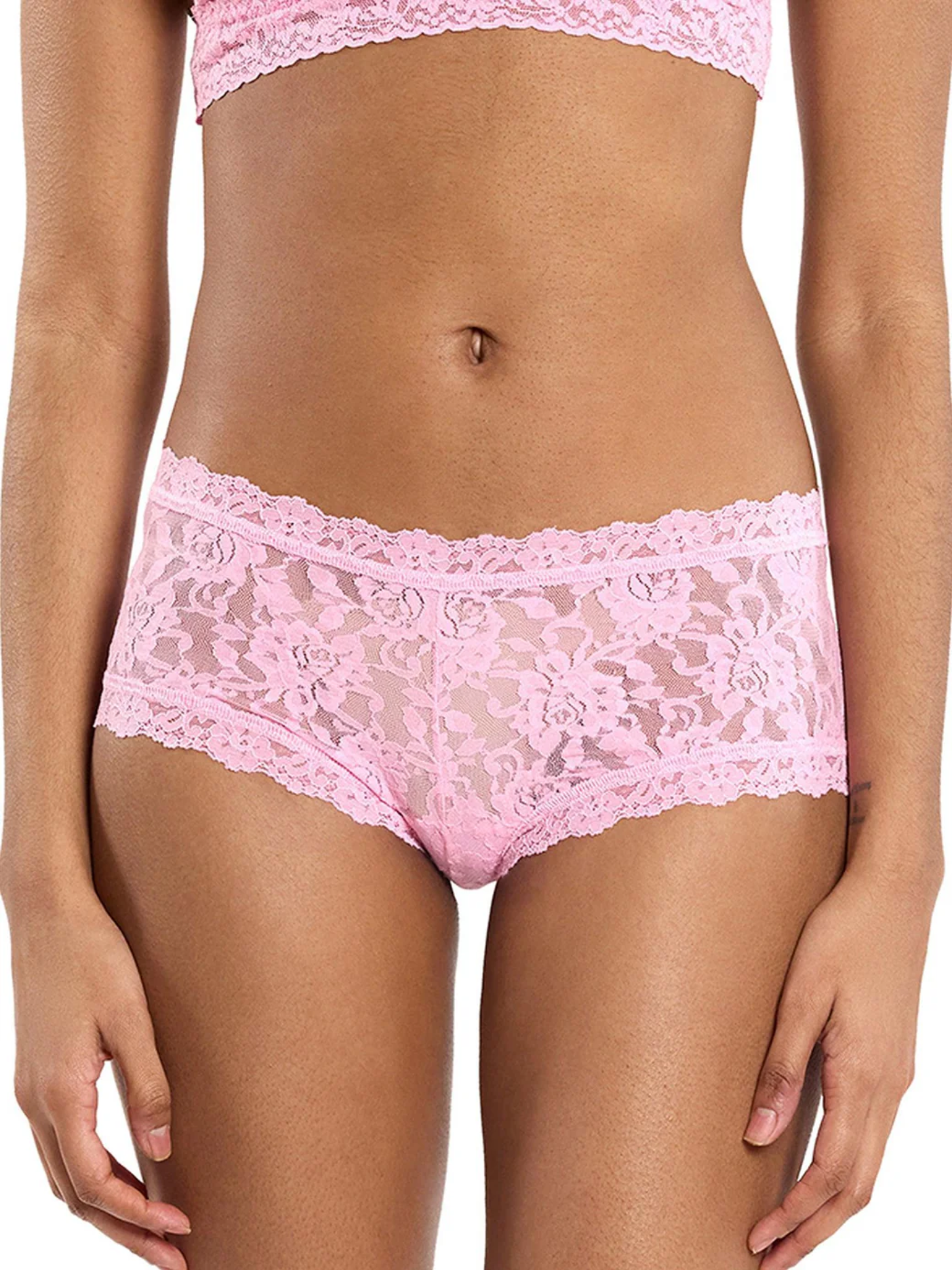 Hanky Panky Lace Boyshort - Strawberry Lemonade