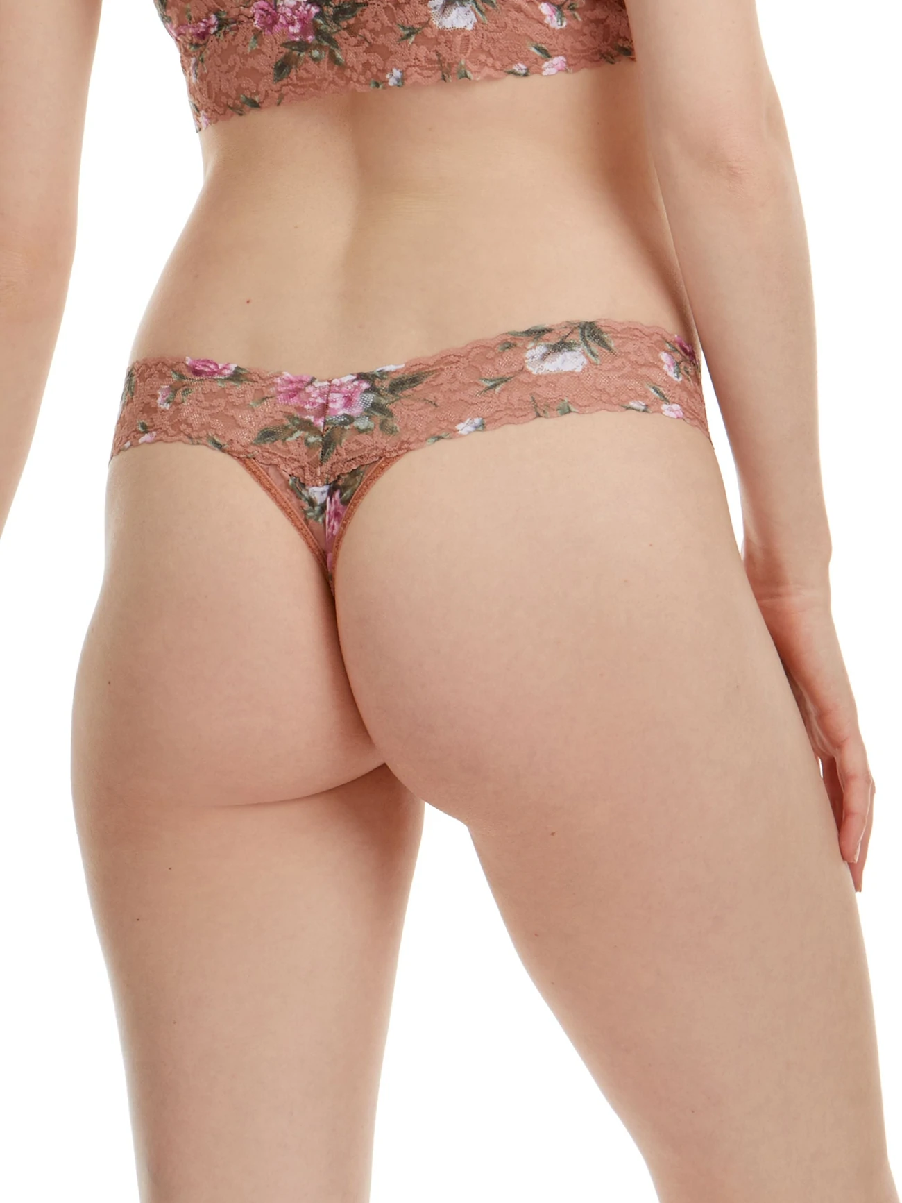 Hanky Panky Low Rise Print Thong - Terracotta Rose Lingerie - Panties - Hanky Panky by Hanky Panky | Grace the Boutique