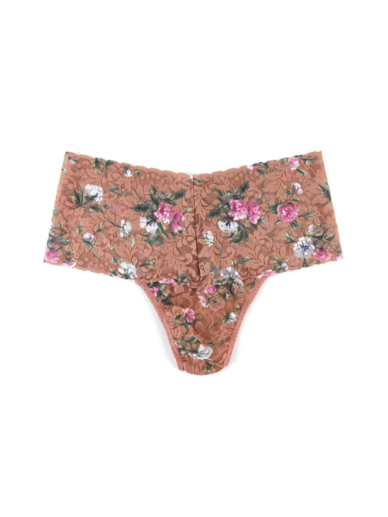 Hanky Panky Retro Print Thong - Terracotta Rose