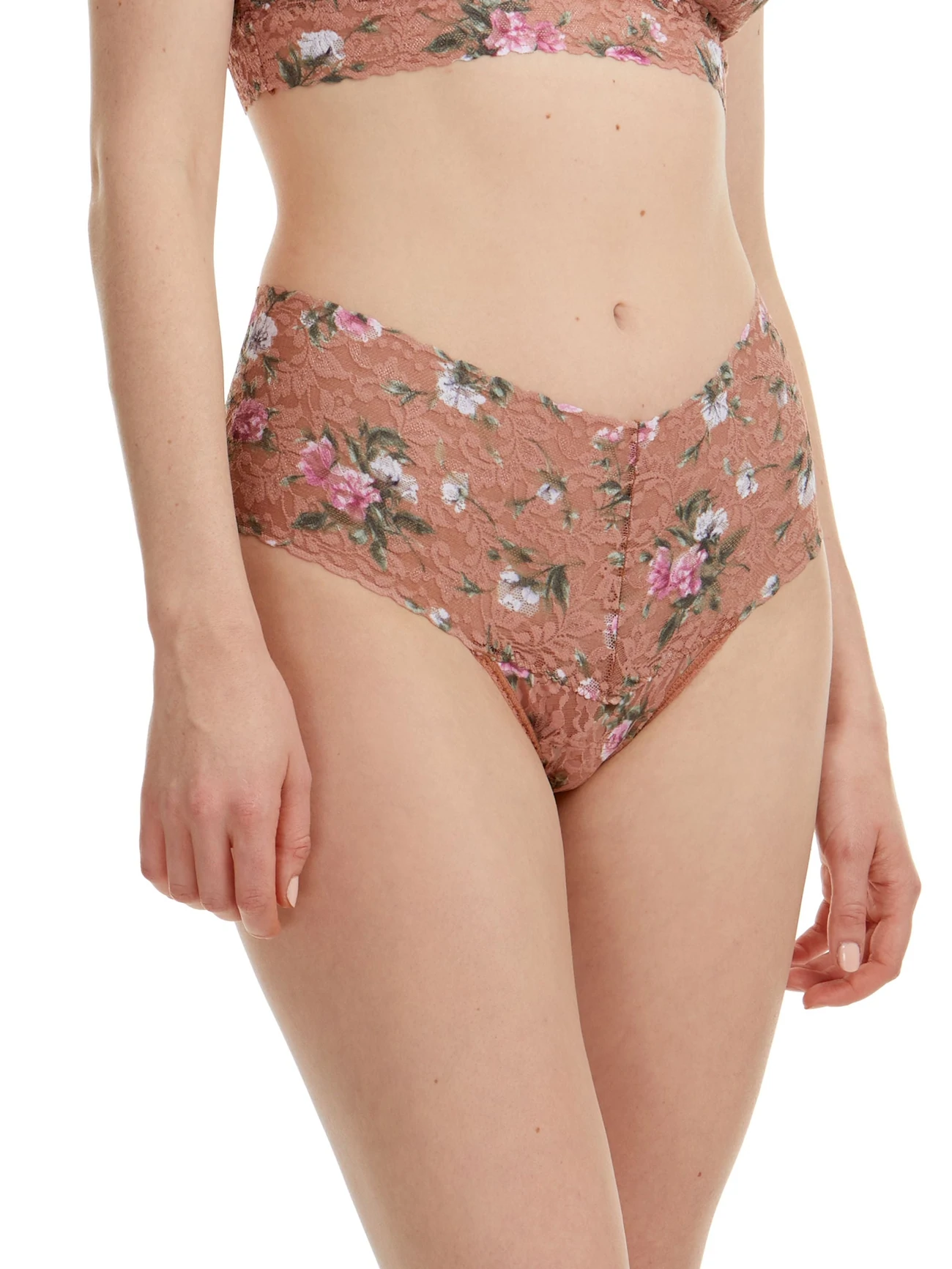 Hanky Panky Retro Print Thong - Terracotta Rose