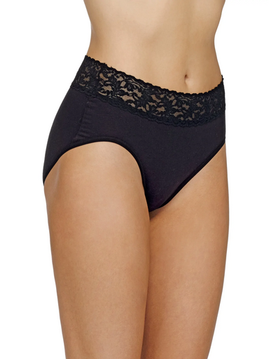 Hanky Panky Supima Cotton With A Conscience French Brief - Black Lingerie - Panties - Hanky Panky by Hanky Panky | Grace the Boutique