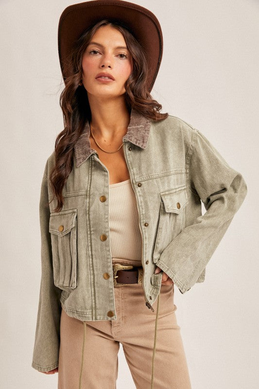 Hem & Thread Barn Jacket - Olive