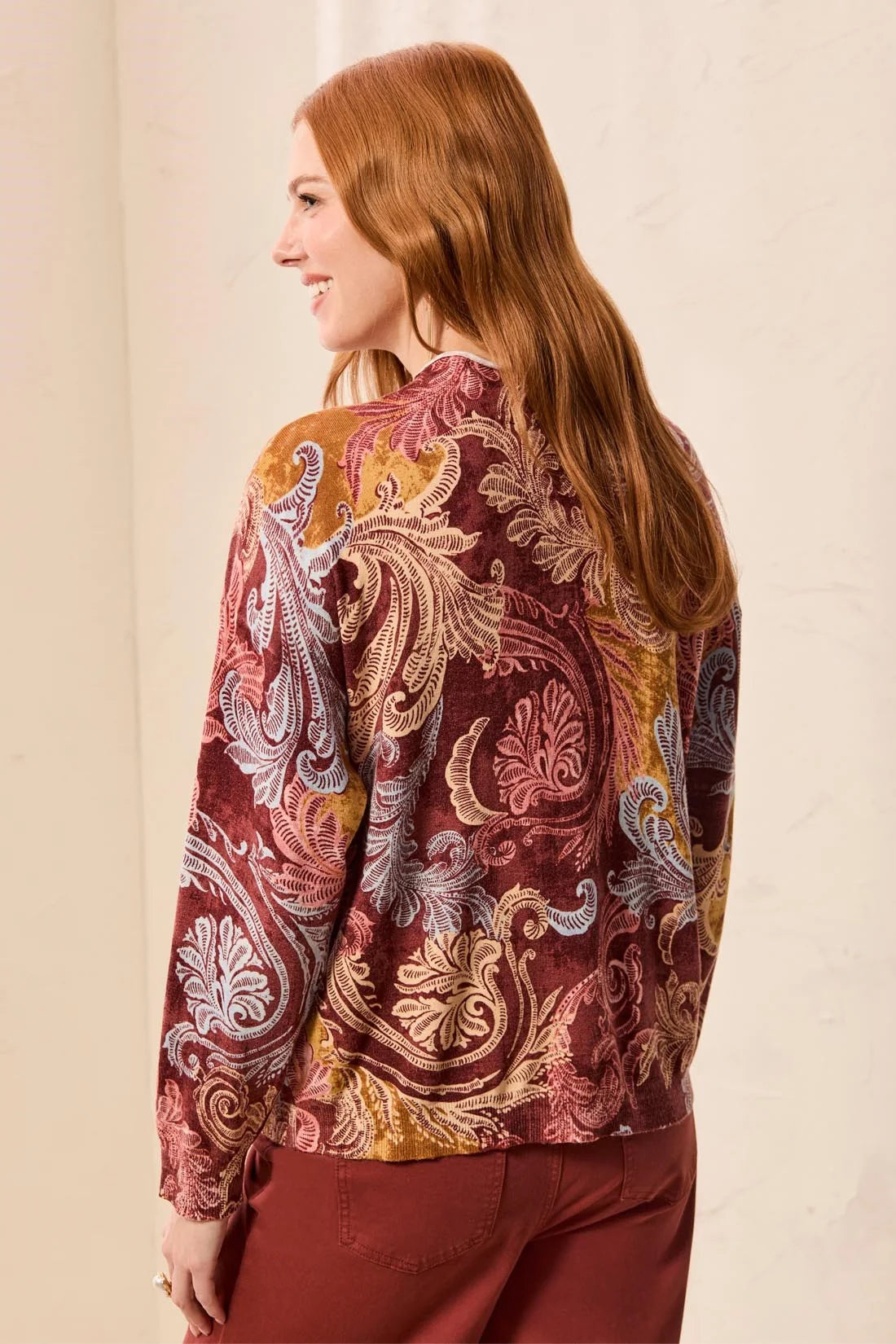 Tribal Paisley Pullover - Henna