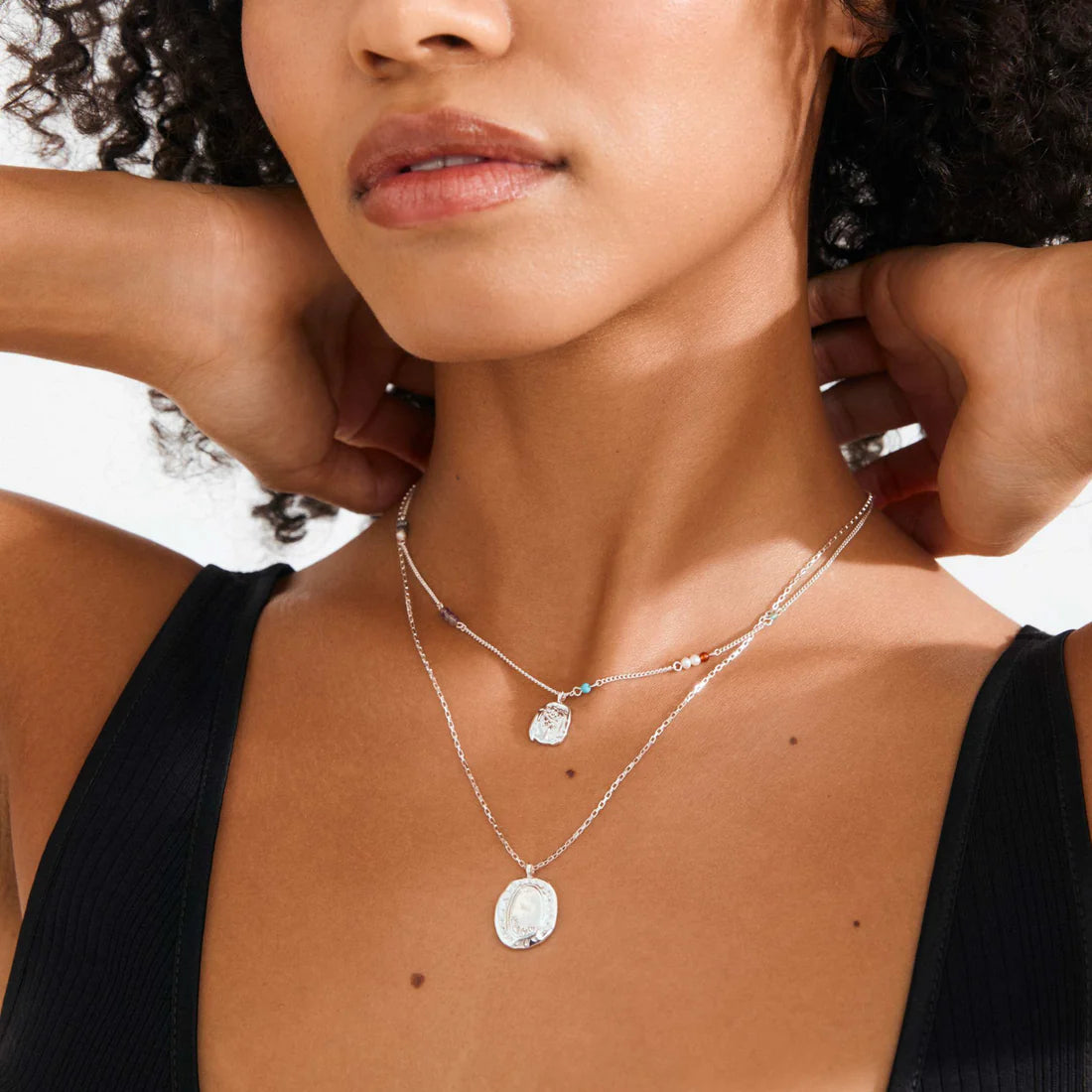 Pilgrim Here Layered Necklace - Silver