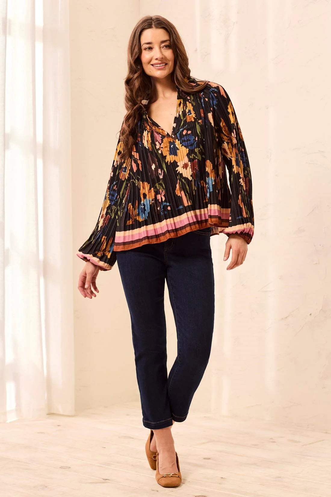 Tribal Delilah Blouse - Hickory