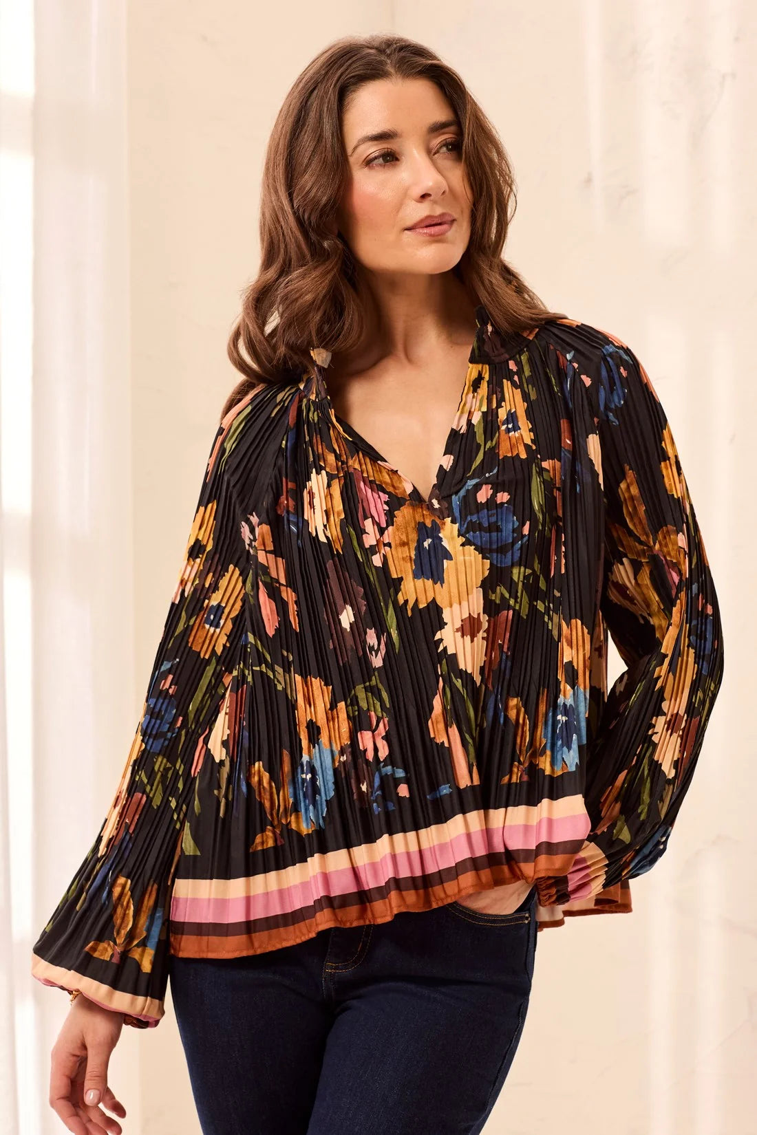 Tribal Delilah Blouse - Hickory