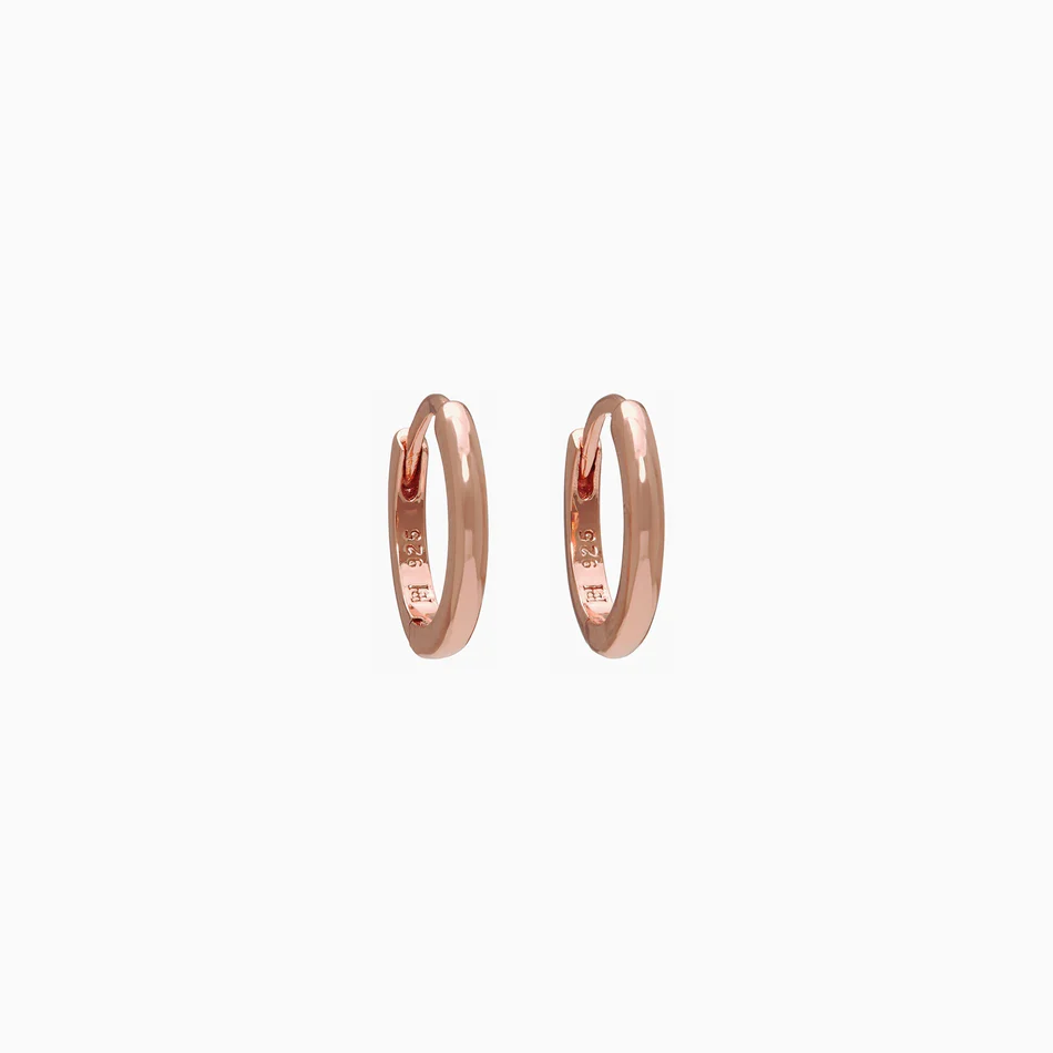 Hillberg & Berk Hoop Earrings - Mini - Rose Gold Accessories - Jewelry - Earrings by Hillberg & Berk | Grace the Boutique