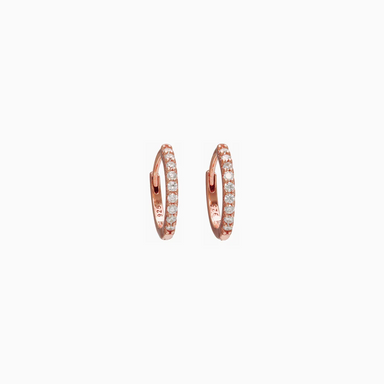 Hillberg & Berk Pavé Hoop Earrings - Mini - Rose Gold Accessories - Jewelry - Earrings by Hillberg & Berk | Grace the Boutique