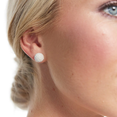 Hillberg & Berk Pearl 10mm Sparkleball Studs Accessories - Jewelry - Earrings by Hillberg & Berk | Grace the Boutique