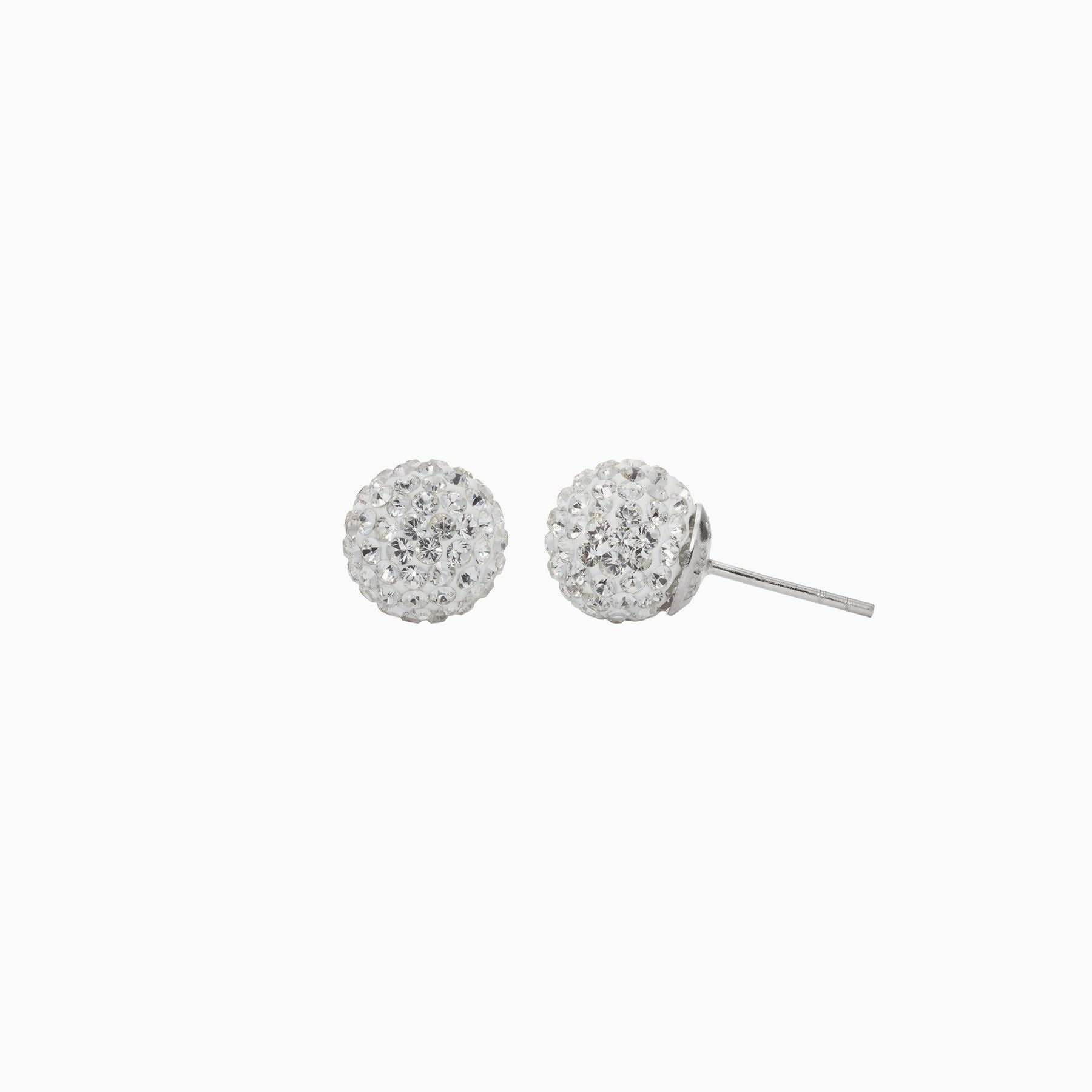 Hillberg & Berk White 10mm Sparkleball Studs Default Accessories - Jewelry - Luxury by Hillberg & Berk | Grace the Boutique
