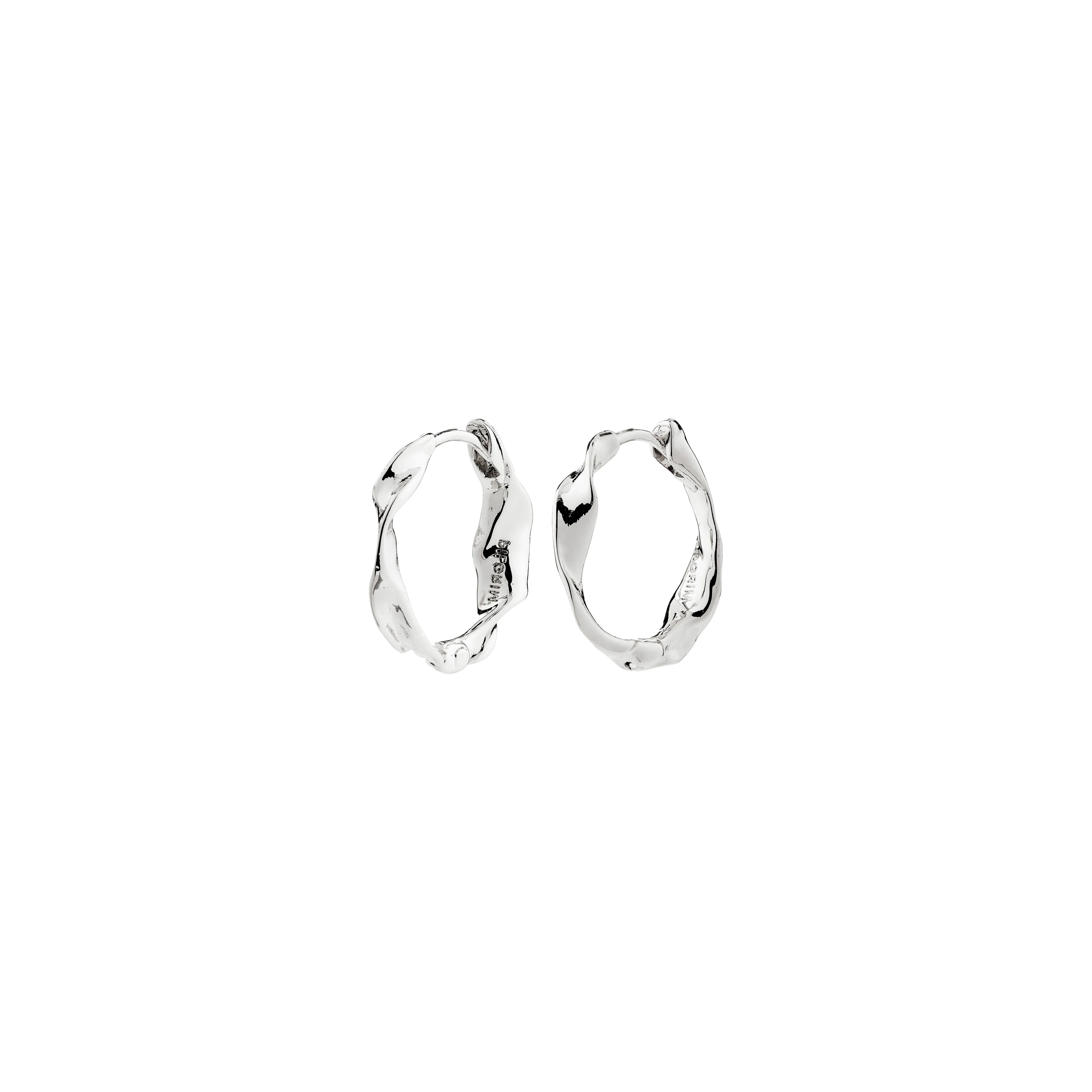 Pilgrim Here Hoop Earrings - Silver