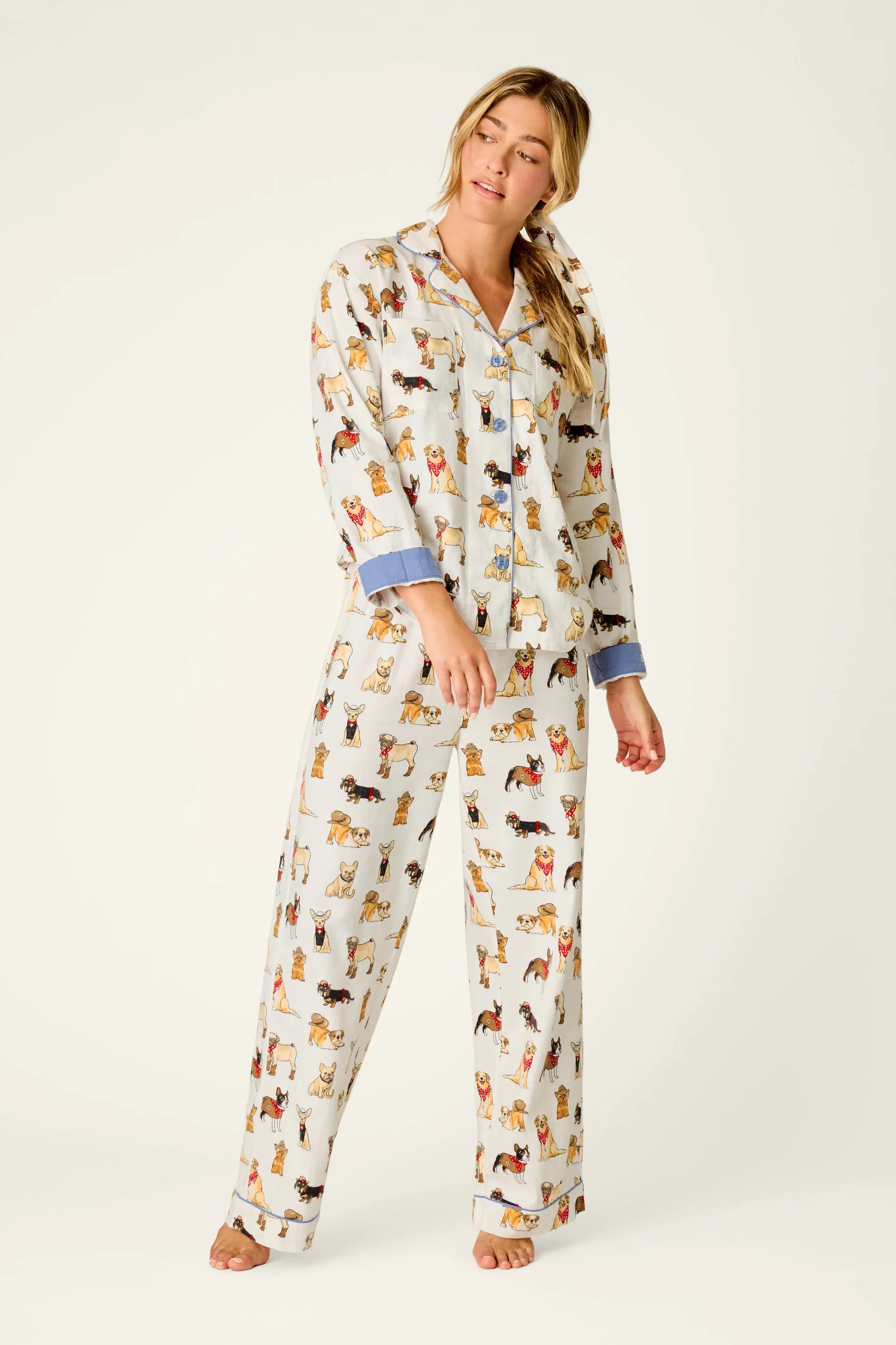 PJ Salvage Forever Favourite Flannel PJ Set - Ivory Howdy