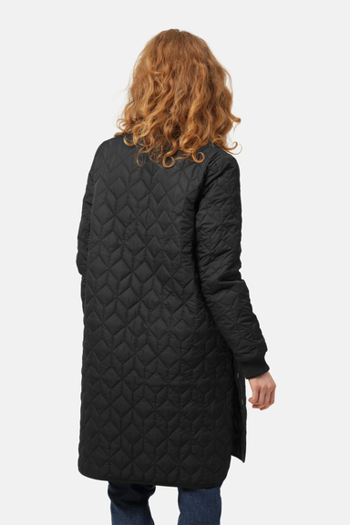 Ilse Jacobsen Long Quilt Jacket - Black Clothing - Outerwear - Coats by Ilse Jacobsen | Grace the Boutique