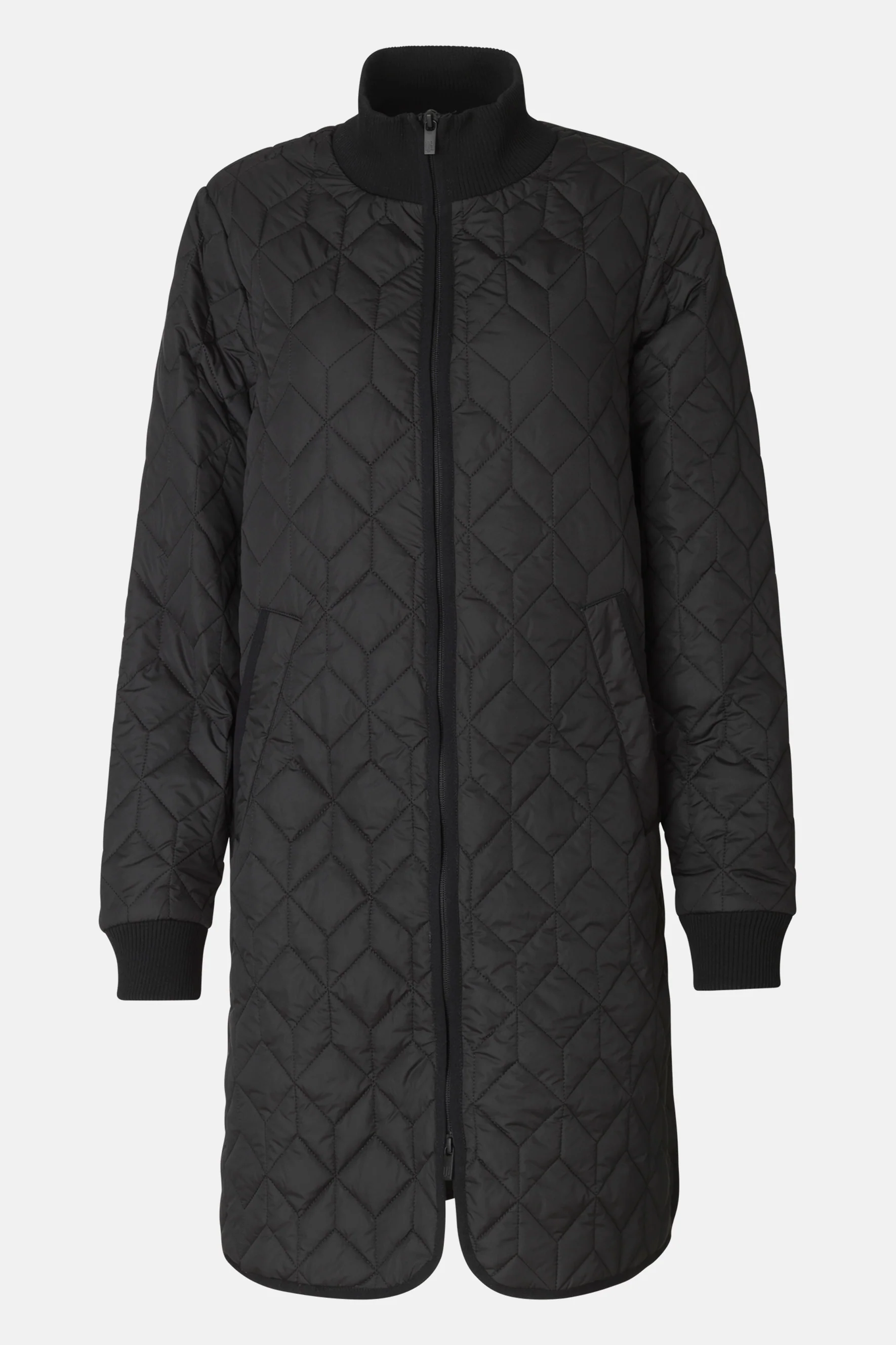 Ilse Jacobsen Long Quilt Jacket - Black Clothing - Outerwear - Coats by Ilse Jacobsen | Grace the Boutique