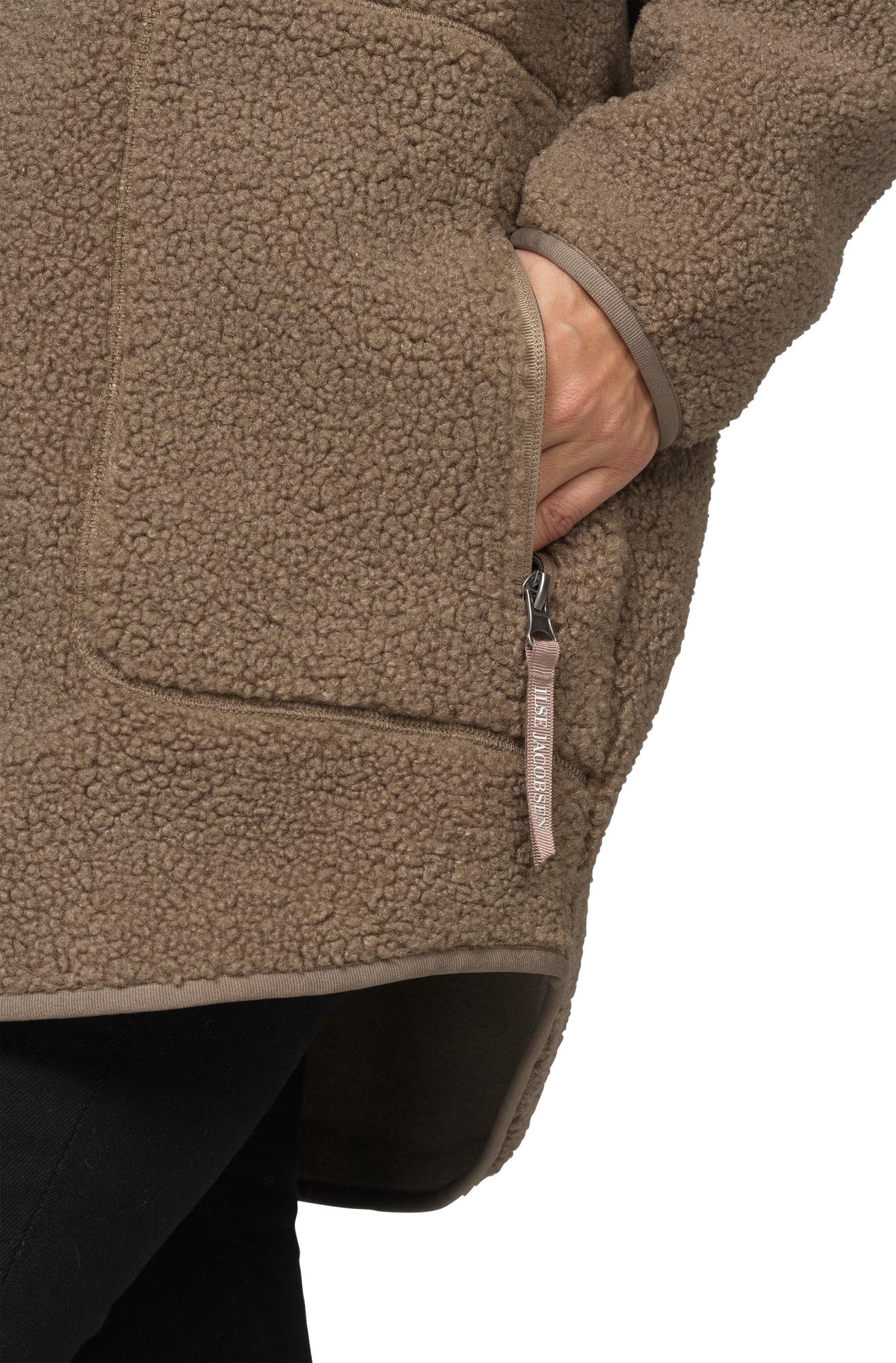 Ilse Jacobsen Long Sherpa Jacket - Greige