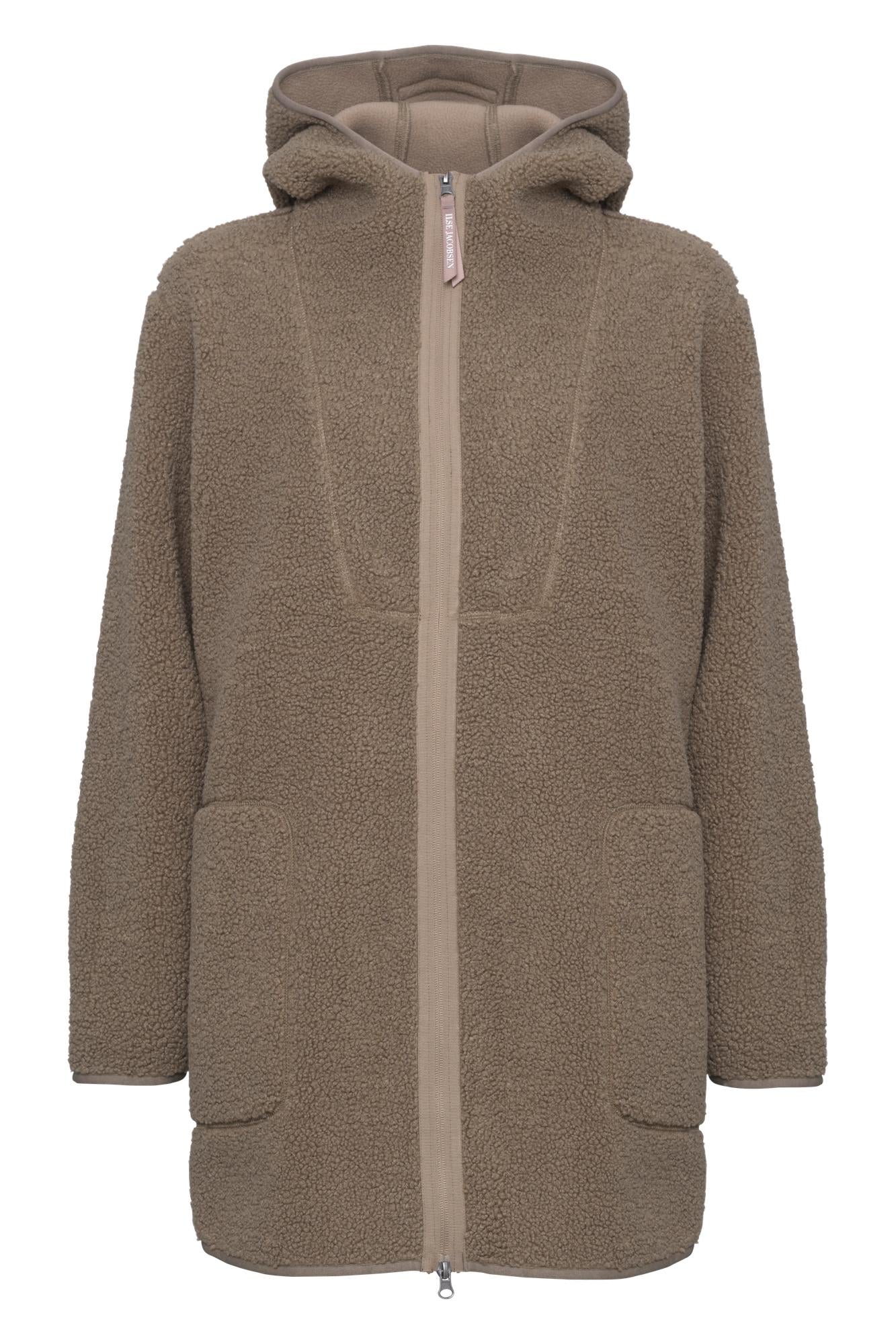 Ilse Jacobsen Long Sherpa Jacket - Greige