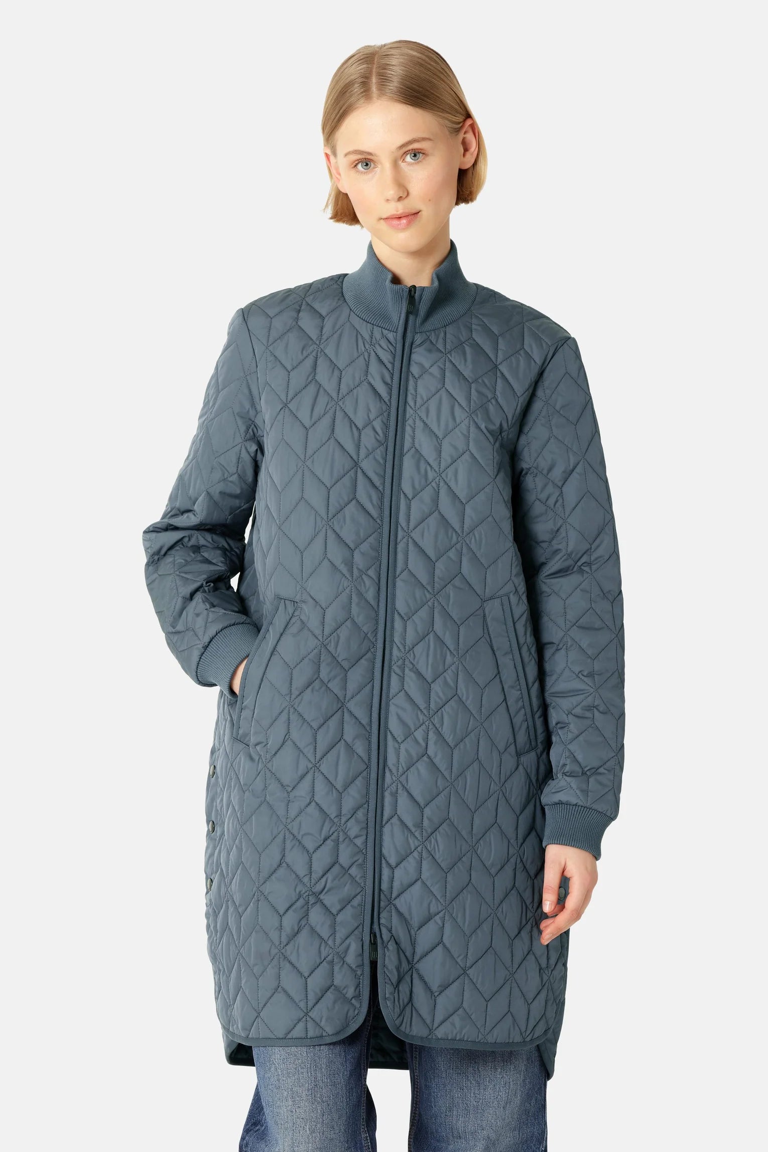 Ilse Jacobsen Padded Quilt Coat - Ombre Blue
