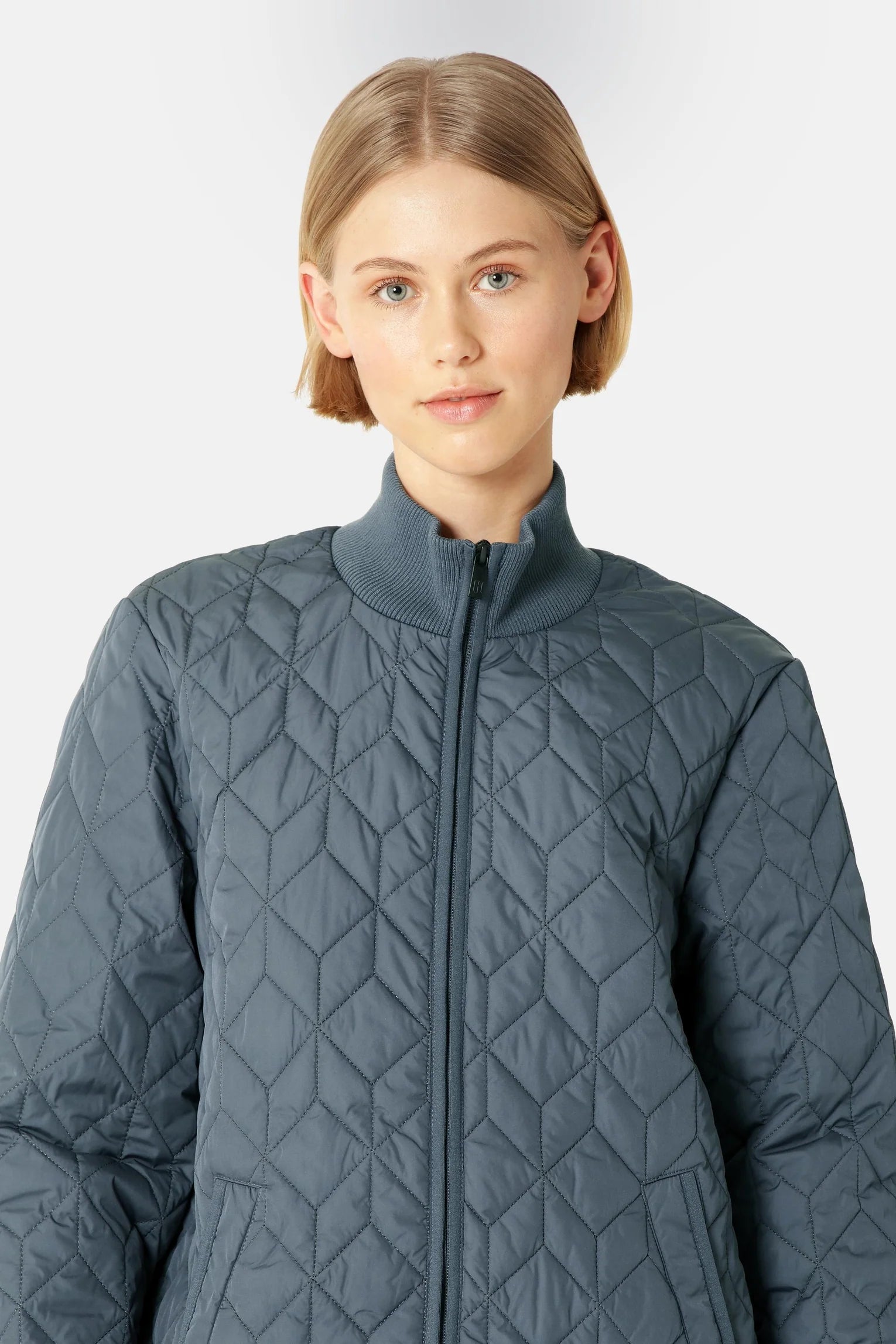 Ilse Jacobsen Padded Quilt Coat - Ombre Blue