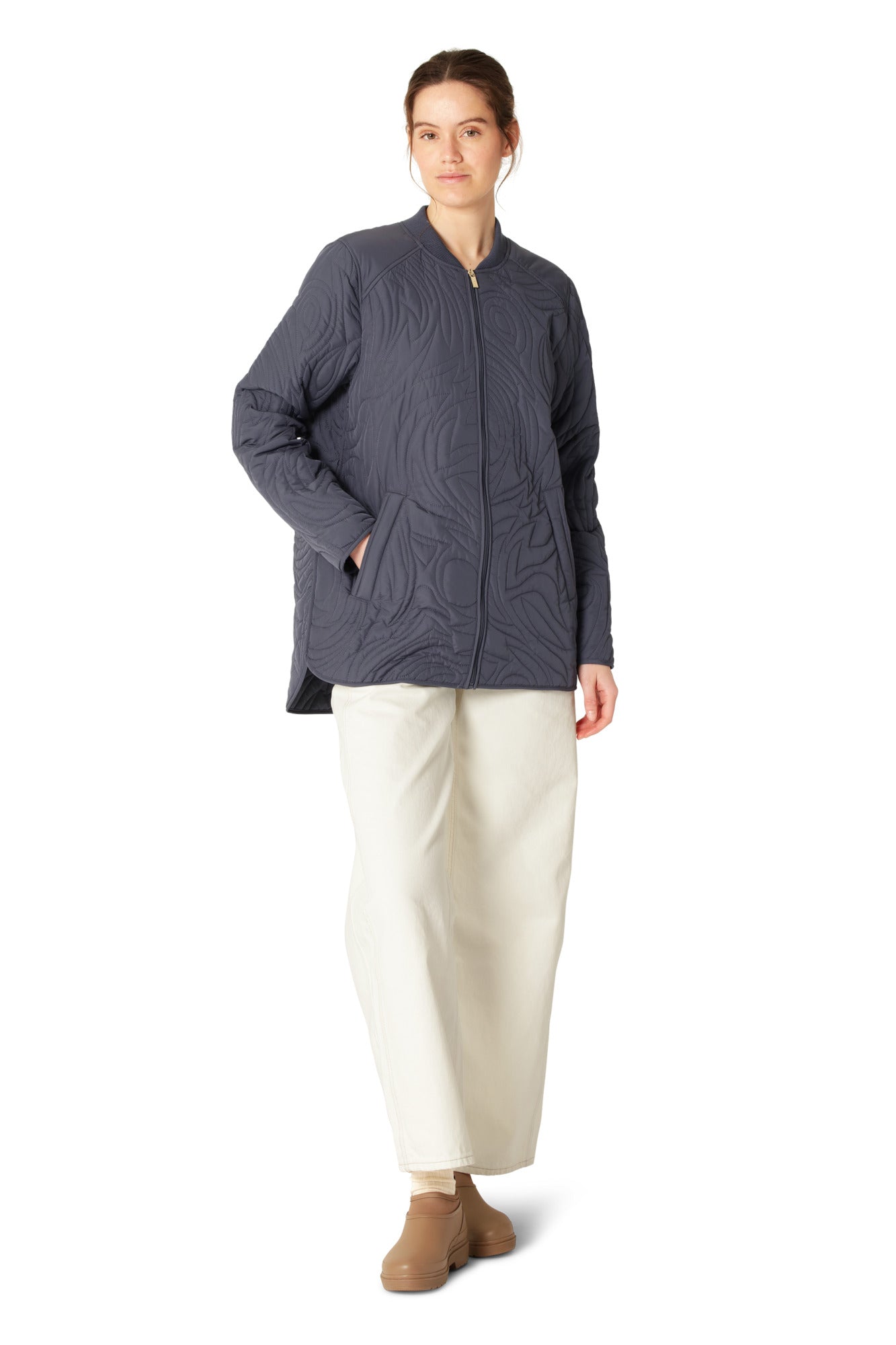 Ilse Jacobsen Short Quilt Jacket - Ombre Blue