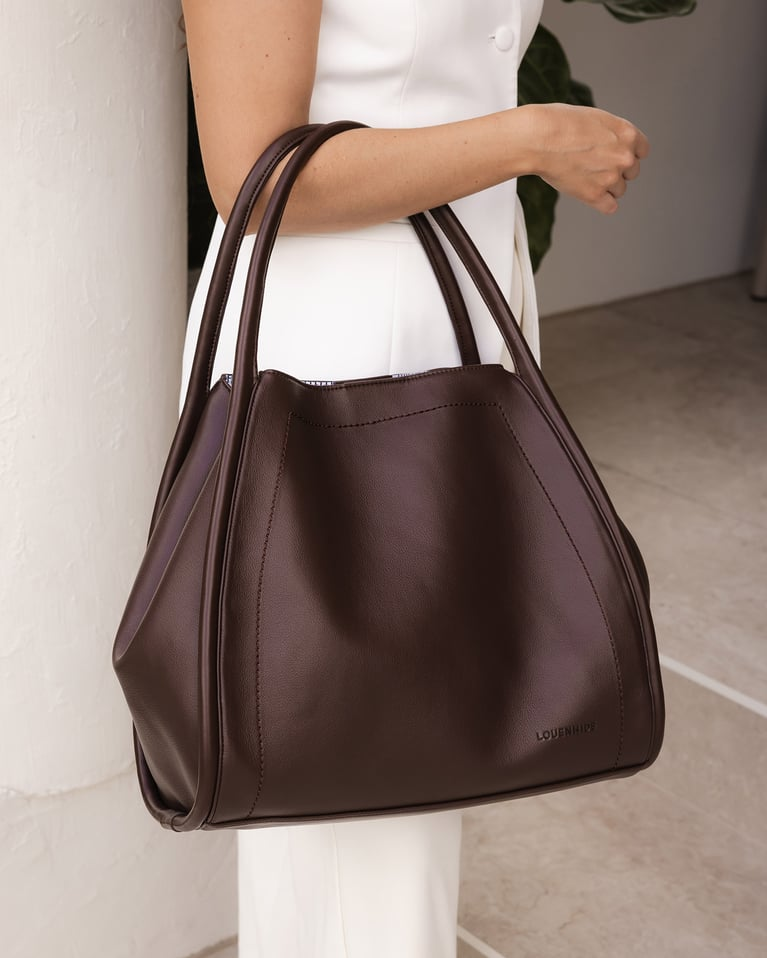 Louenhide Sutton Tote + Pouch Set - Chocolate