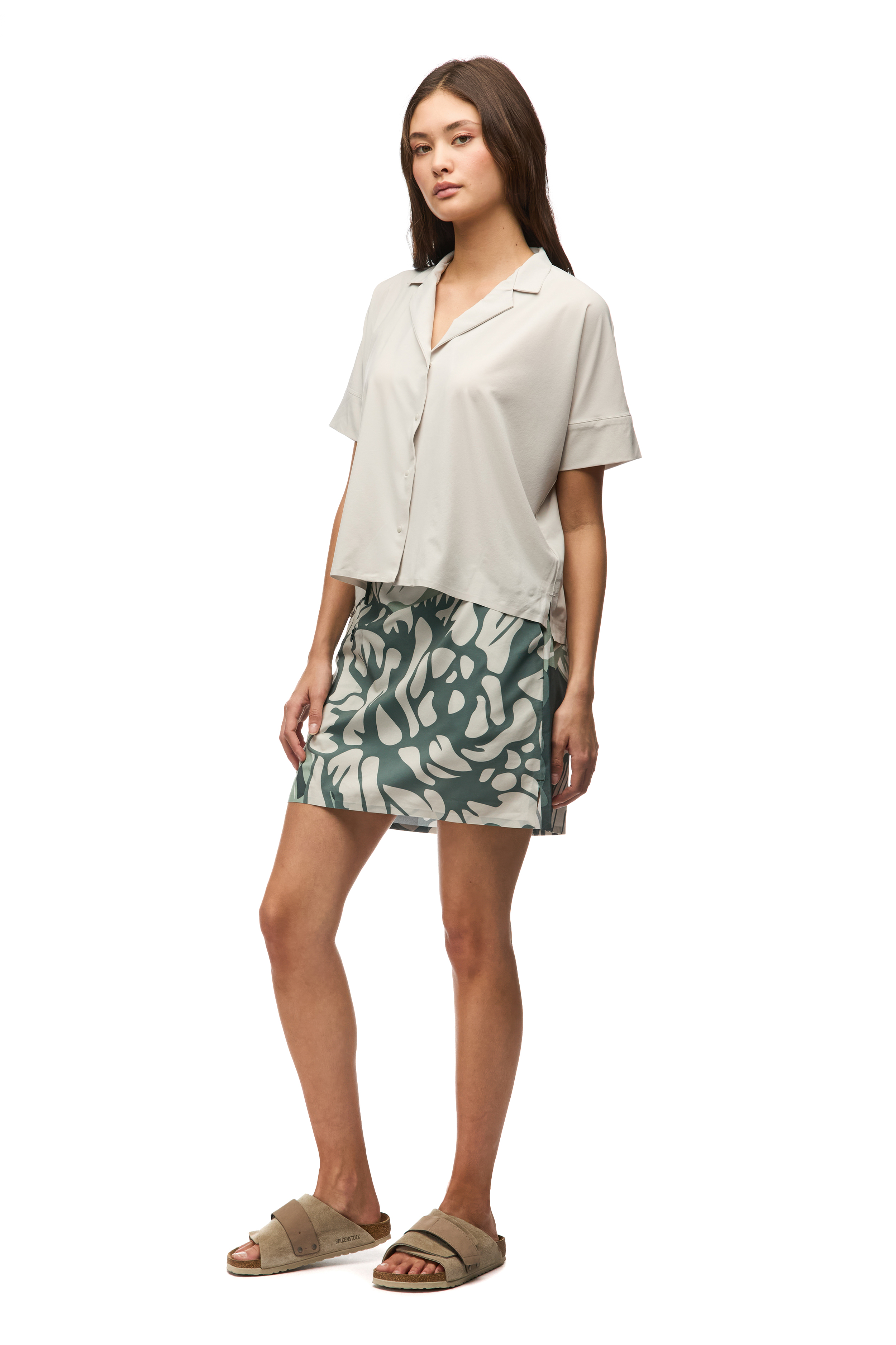 Indyeva Alokaya Skort - Nephrite Piwonia Print