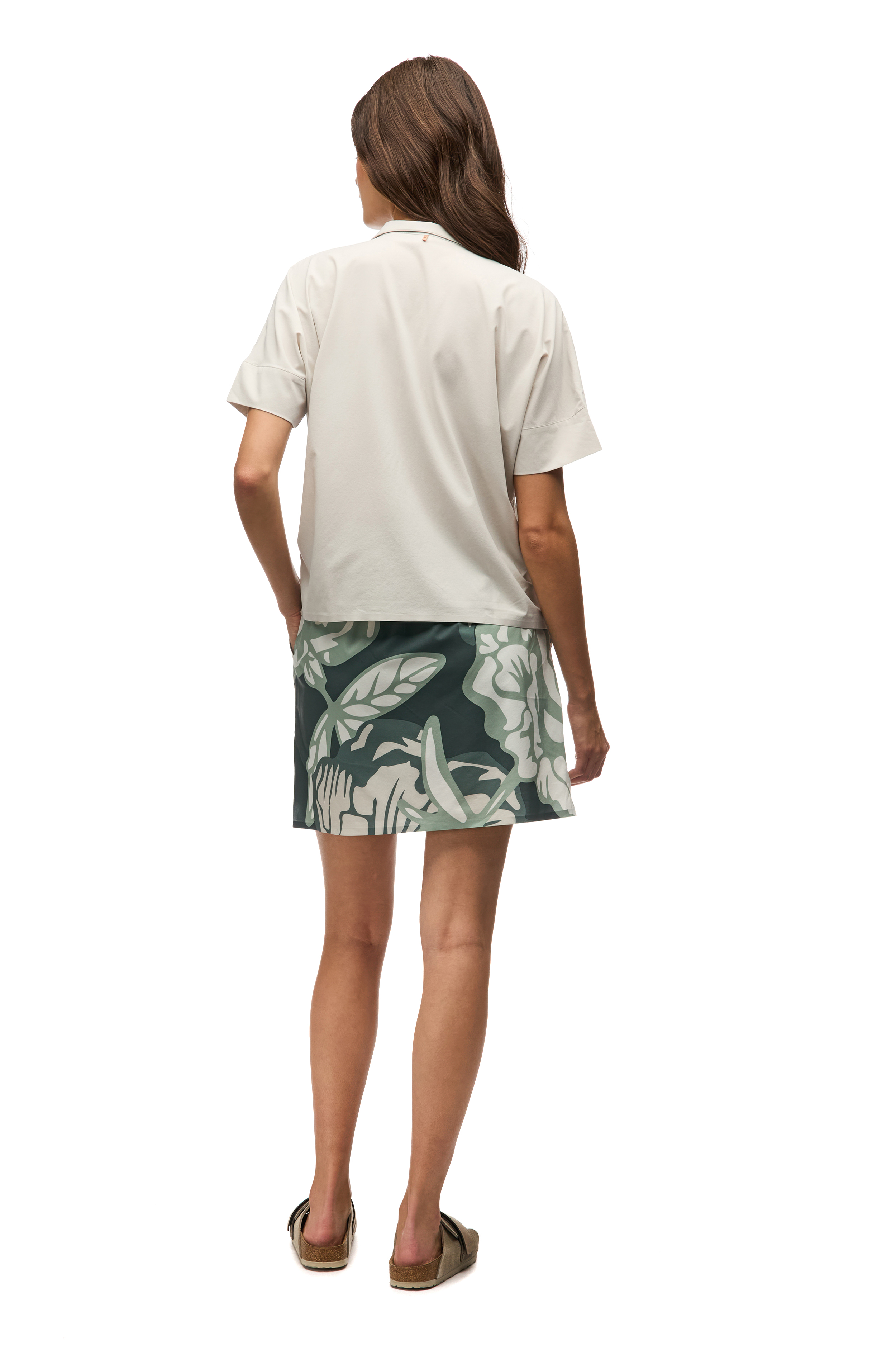 Indyeva Alokaya Skort - Nephrite Piwonia Print