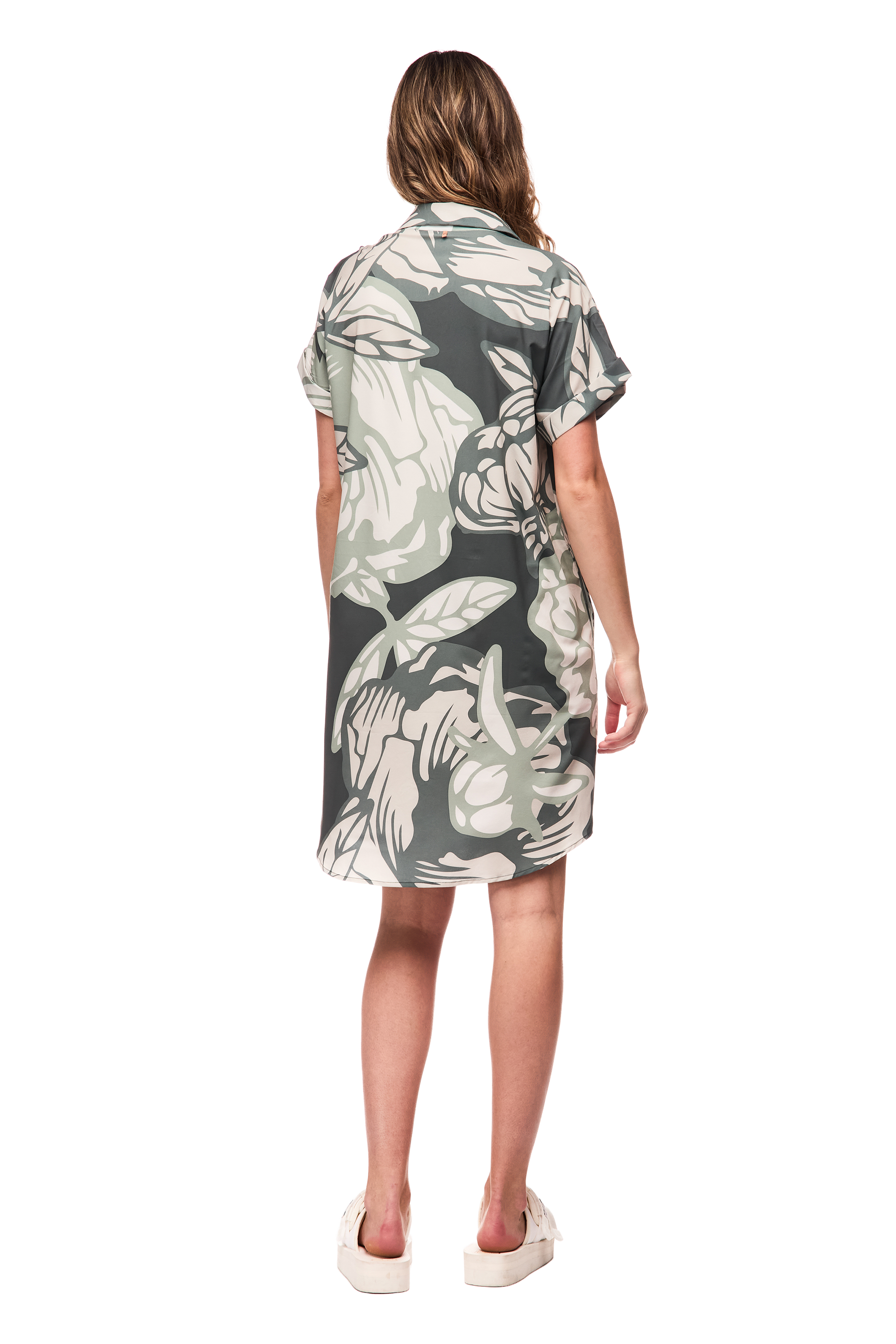 Indyeva Frivol Dress - Nephrite Piwonia Print