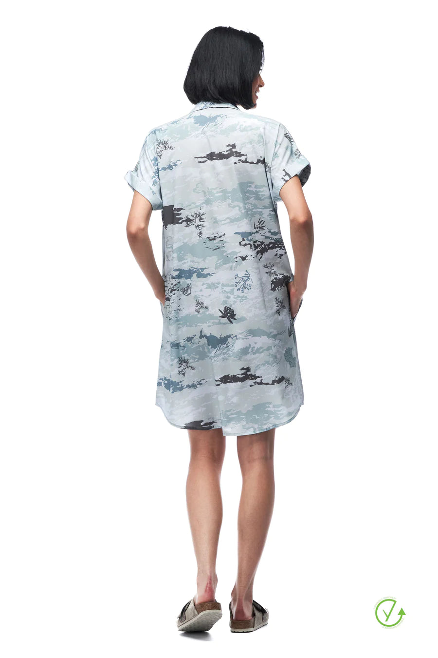 Indyeva Frivol Dress - Pond Botanical Print Clothing - Dresses + Jumpsuits - Dresses - Short Dresses by Indyeva | Grace the Boutique