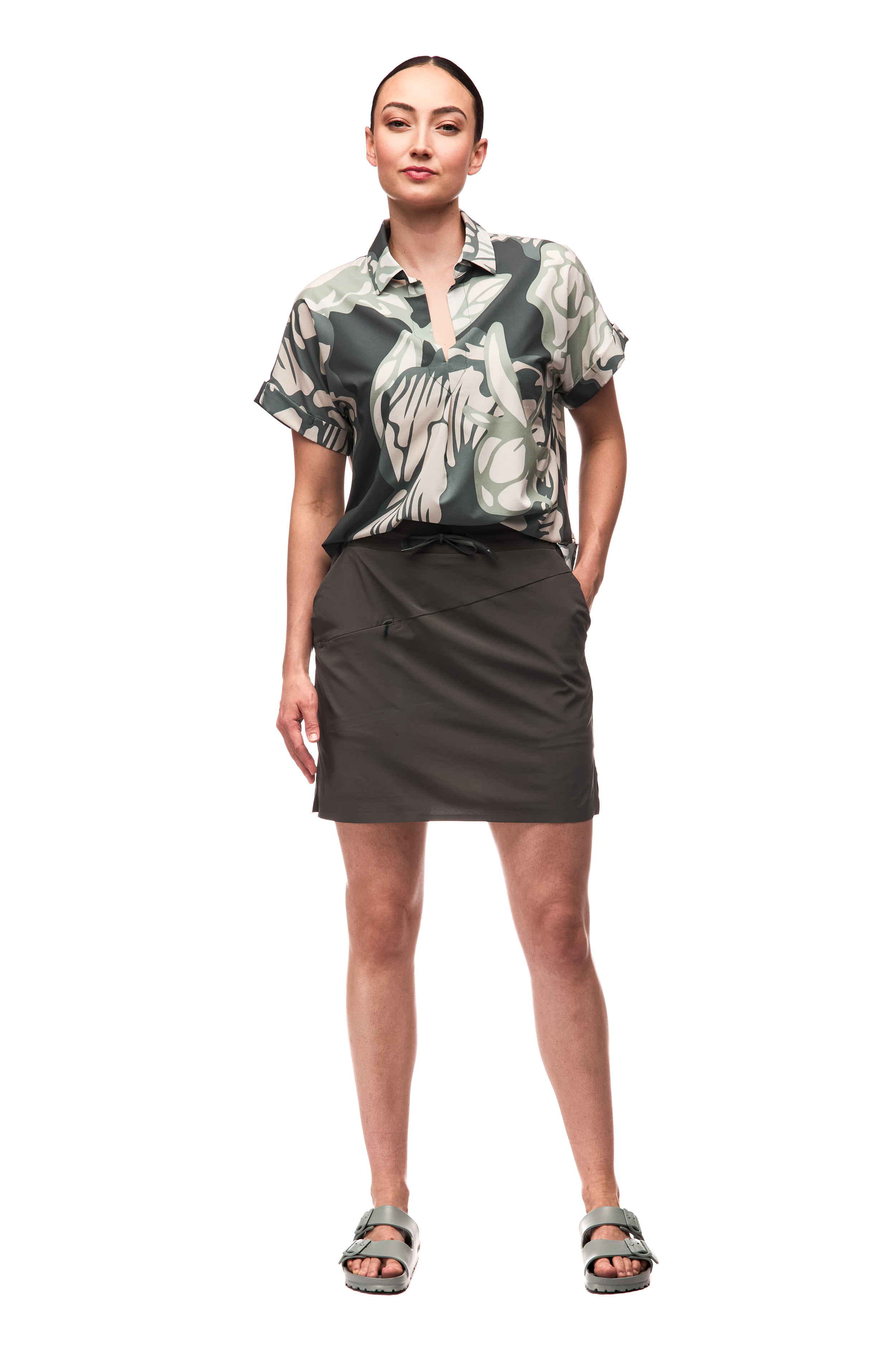 Indyeva Frivol Shirt - Nephrite Piwonia Print