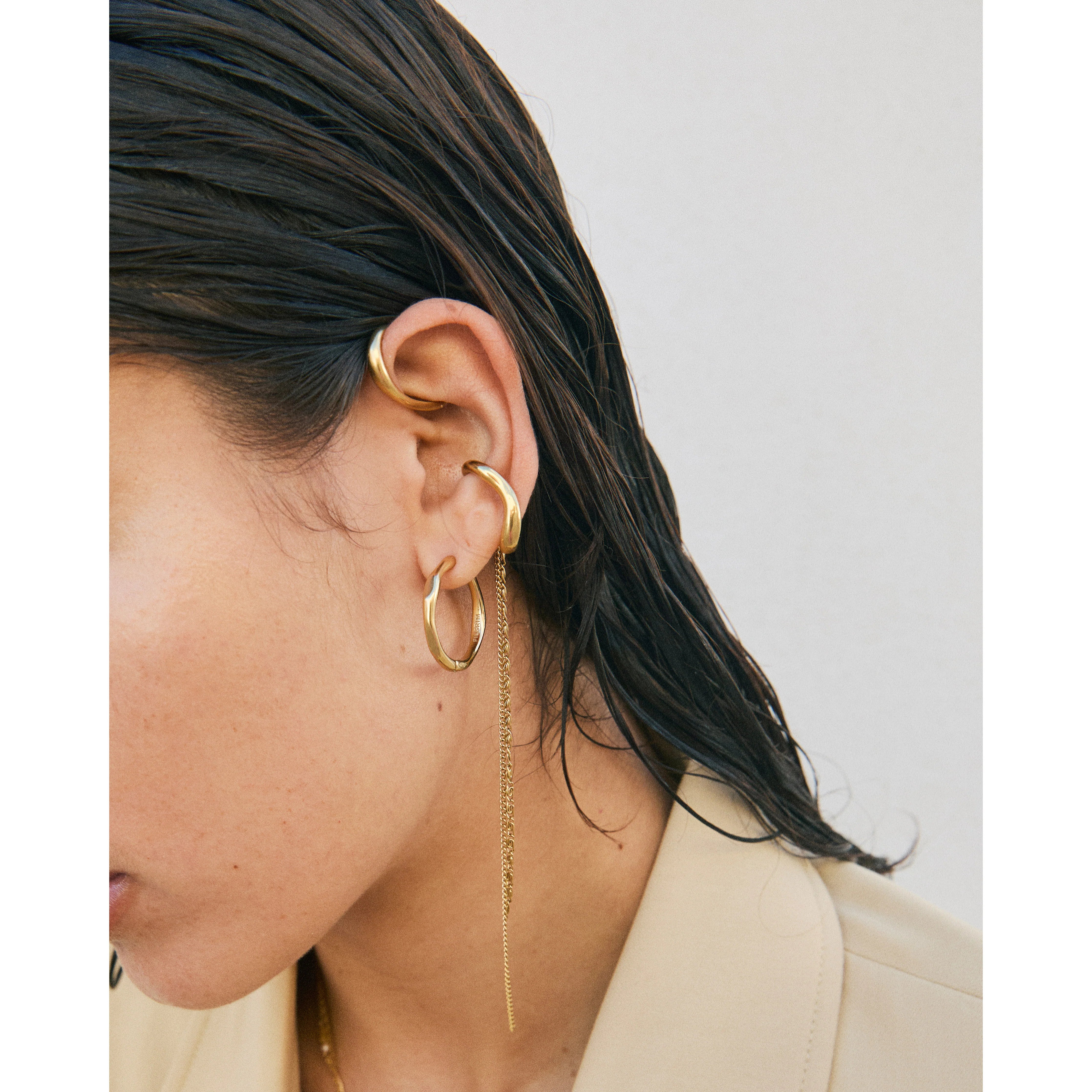 Pilgrim Inner Hoop Earrings - Gold
