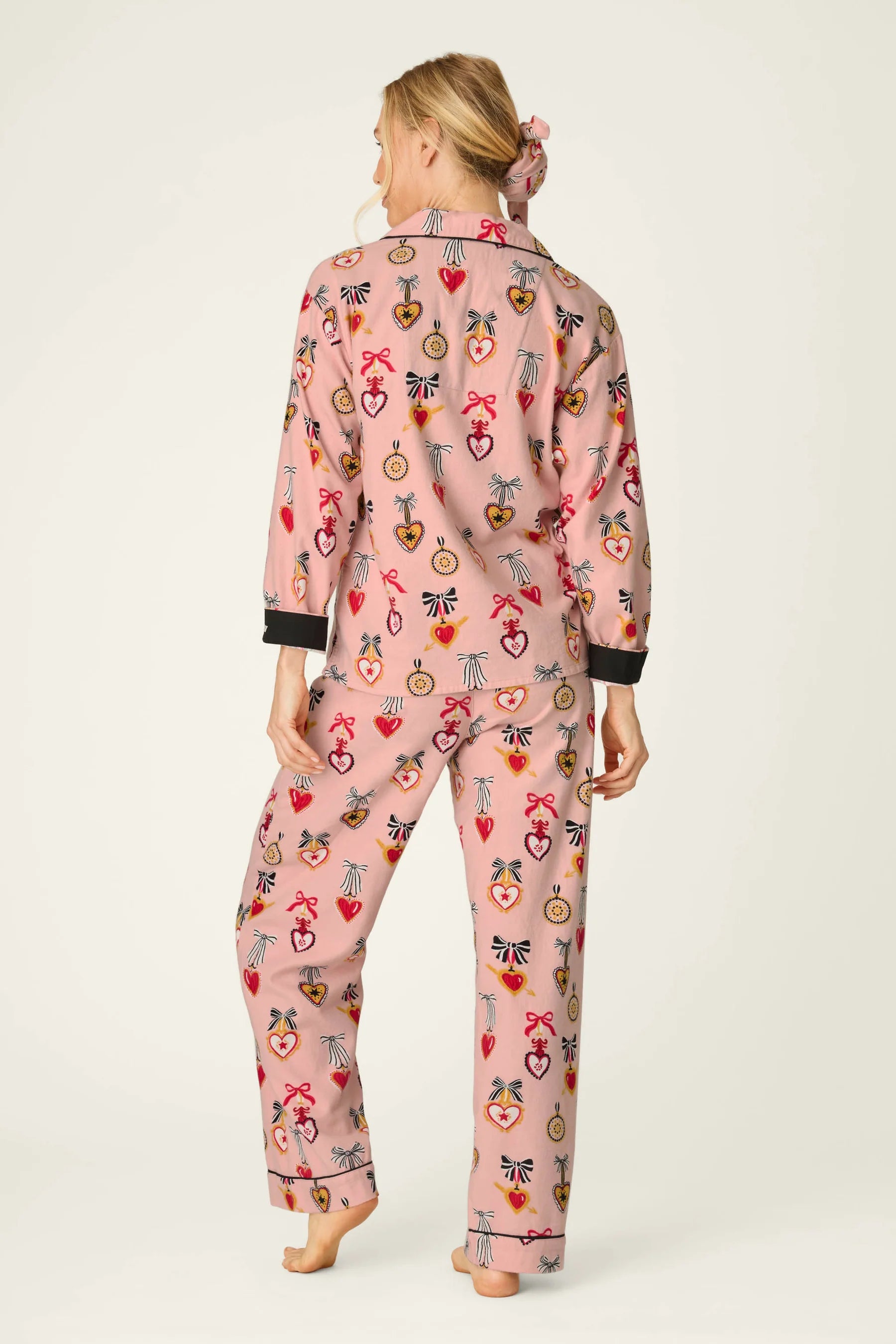 PJ Salvage Flannel PJ Set - Amour Iced Rose