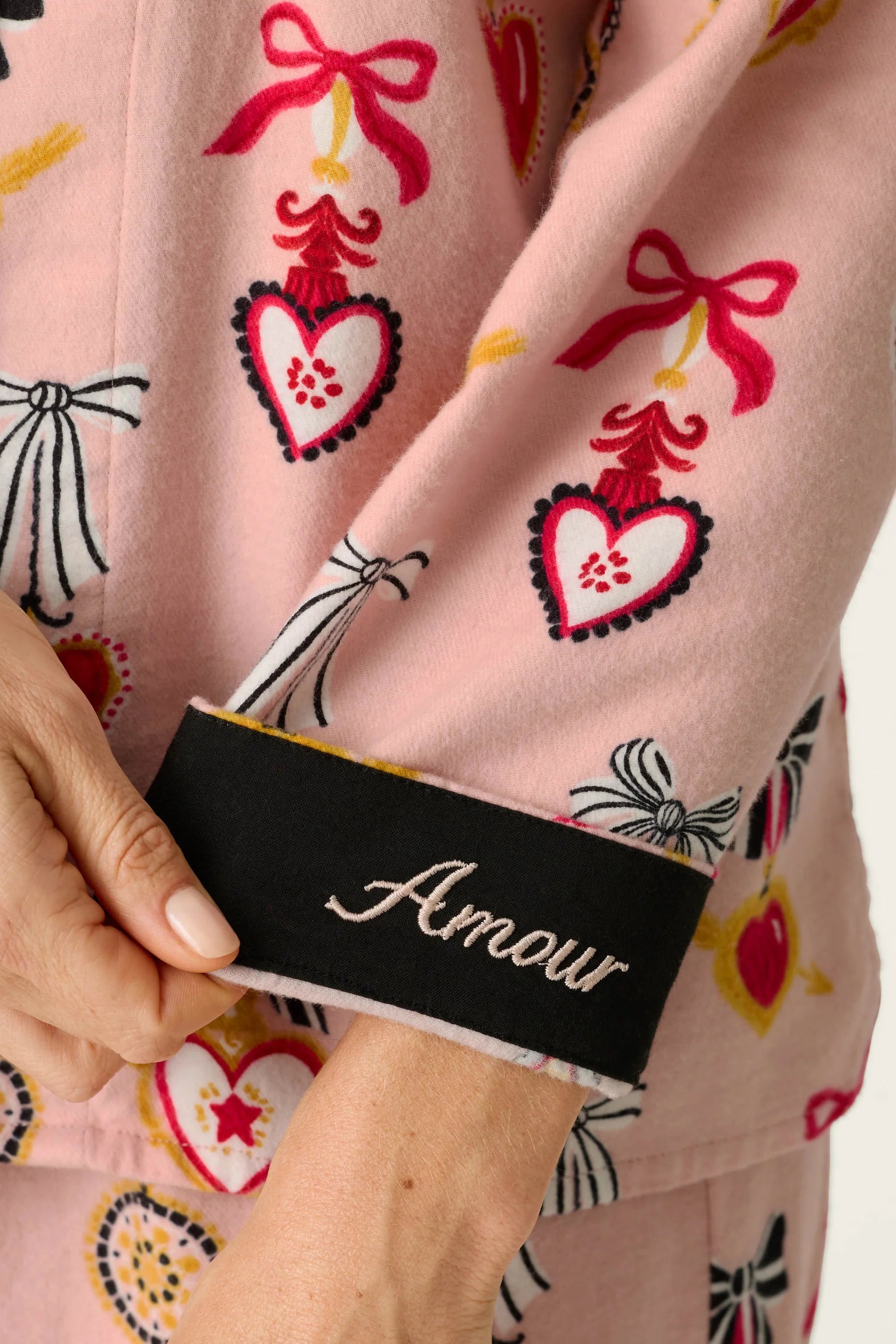 PJ Salvage Flannel PJ Set - Amour Iced Rose