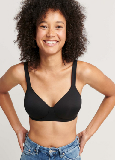 Jockey Forever Fit Full Coverage Moulded Cup Bra black S Lingerie - Bras - Basic - Non Underwired by Jockey | Grace the Boutique