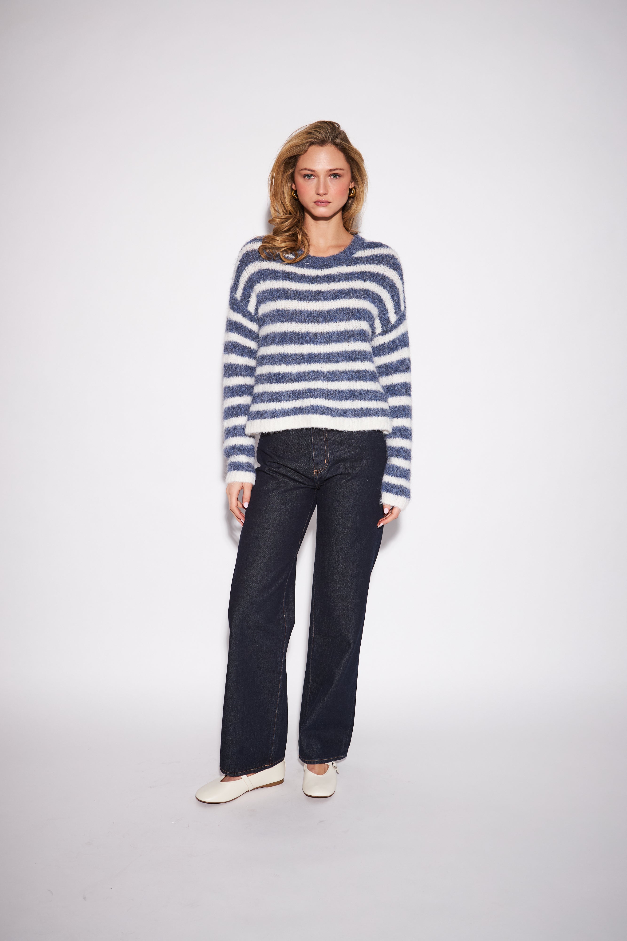 John & Jenn Carmen Sweater - Denim Fade