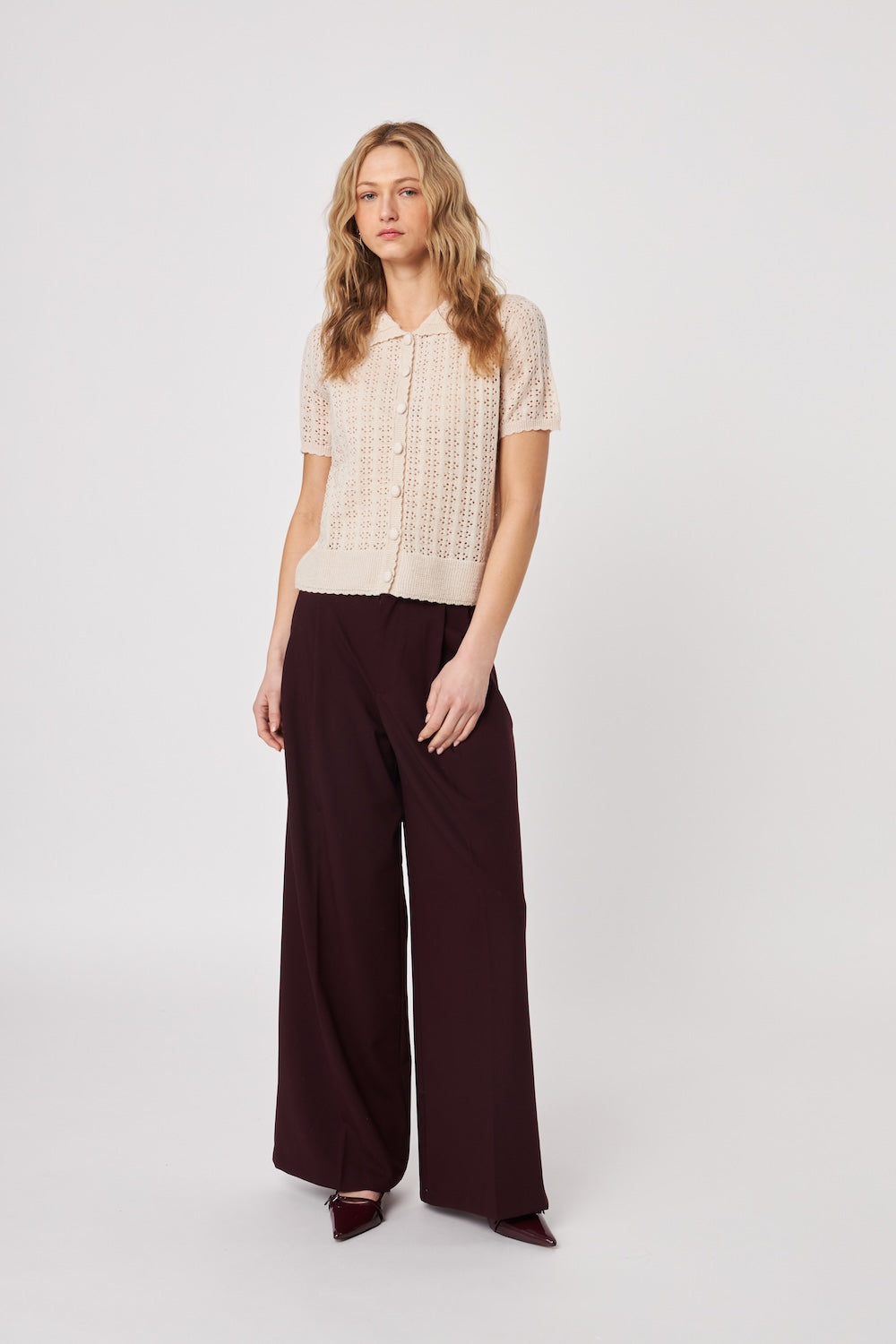 John & Jenn Crew Top - Pearl Blush