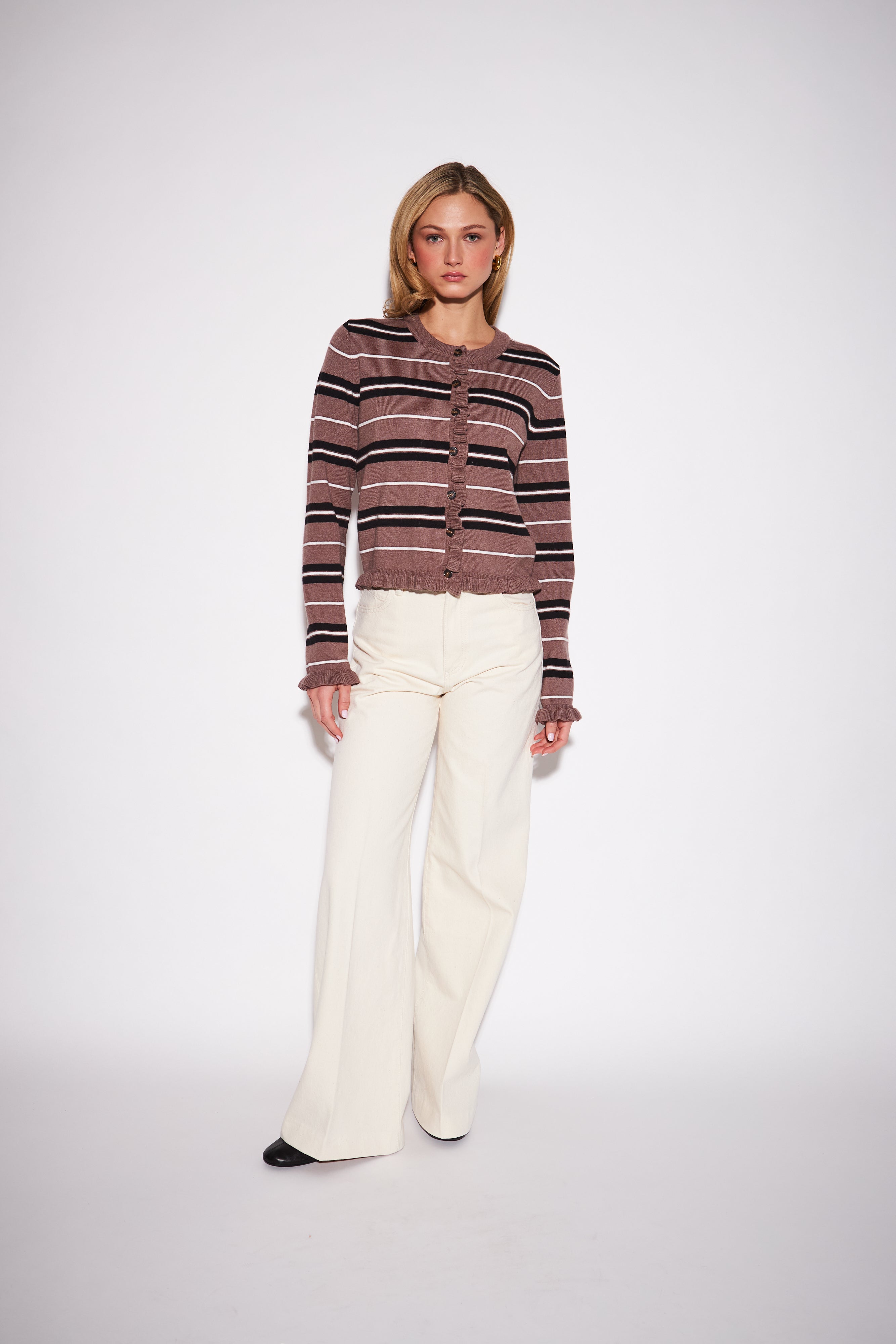 John & Jenn Crue Cardi - Russet Stripe