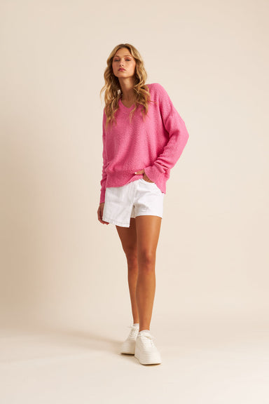 John & Jenn David Sweater - Lychee Clothing - Tops - Sweaters - Pullovers - Fine Gauge Pullovers by John & Jenn | Grace the Boutique