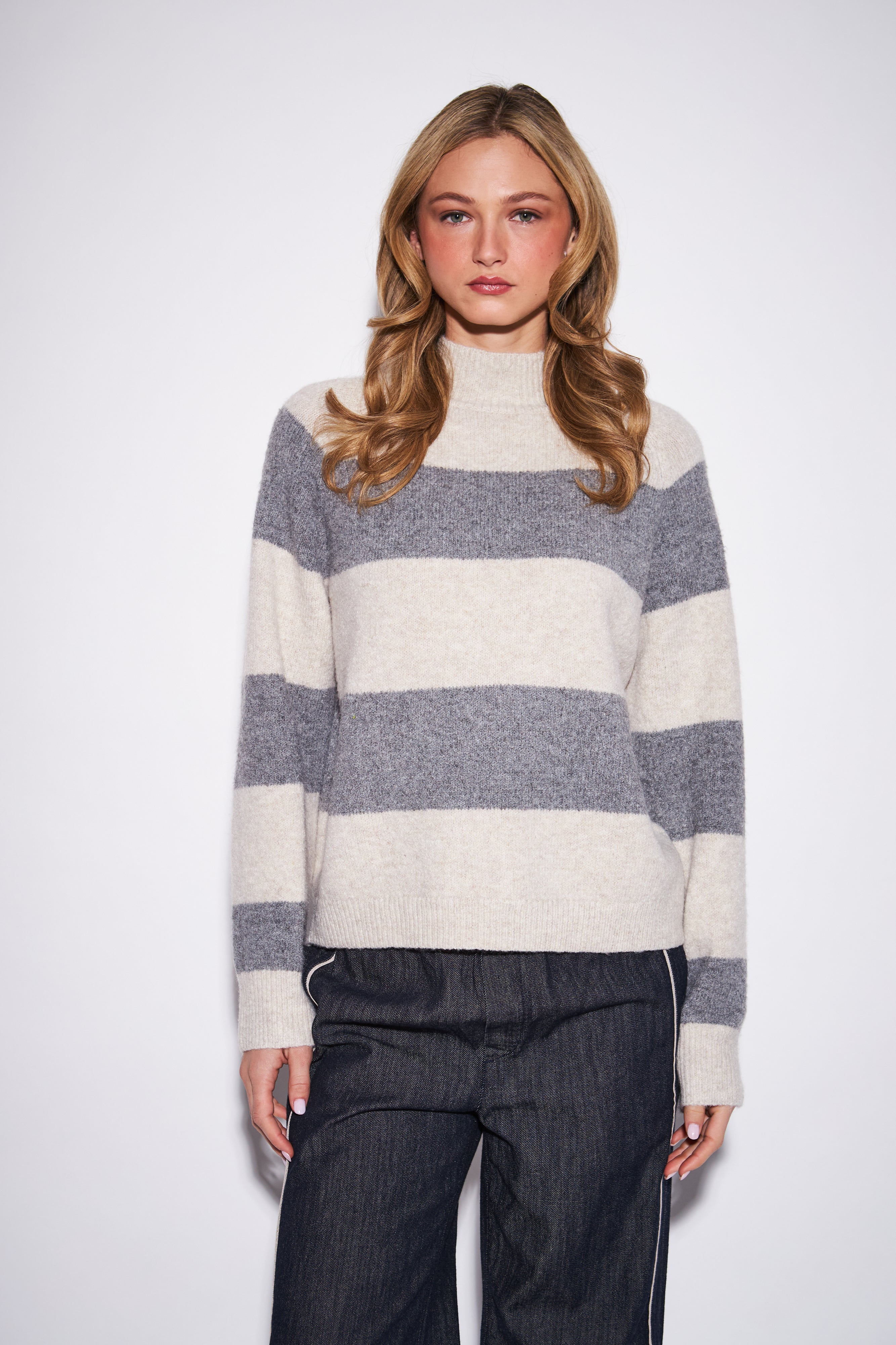 John & Jenn Edison Sweater - Pebbled Stripe