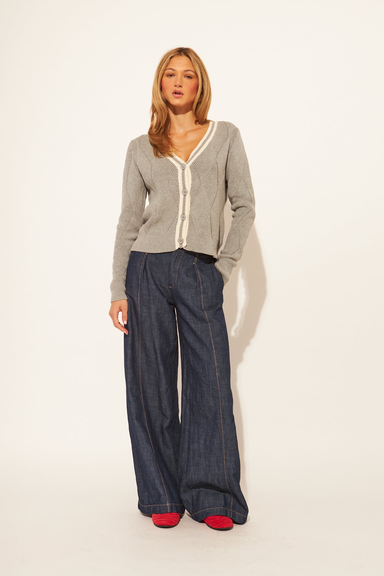 John & Jenn Jameson Cardi - Campus Grey