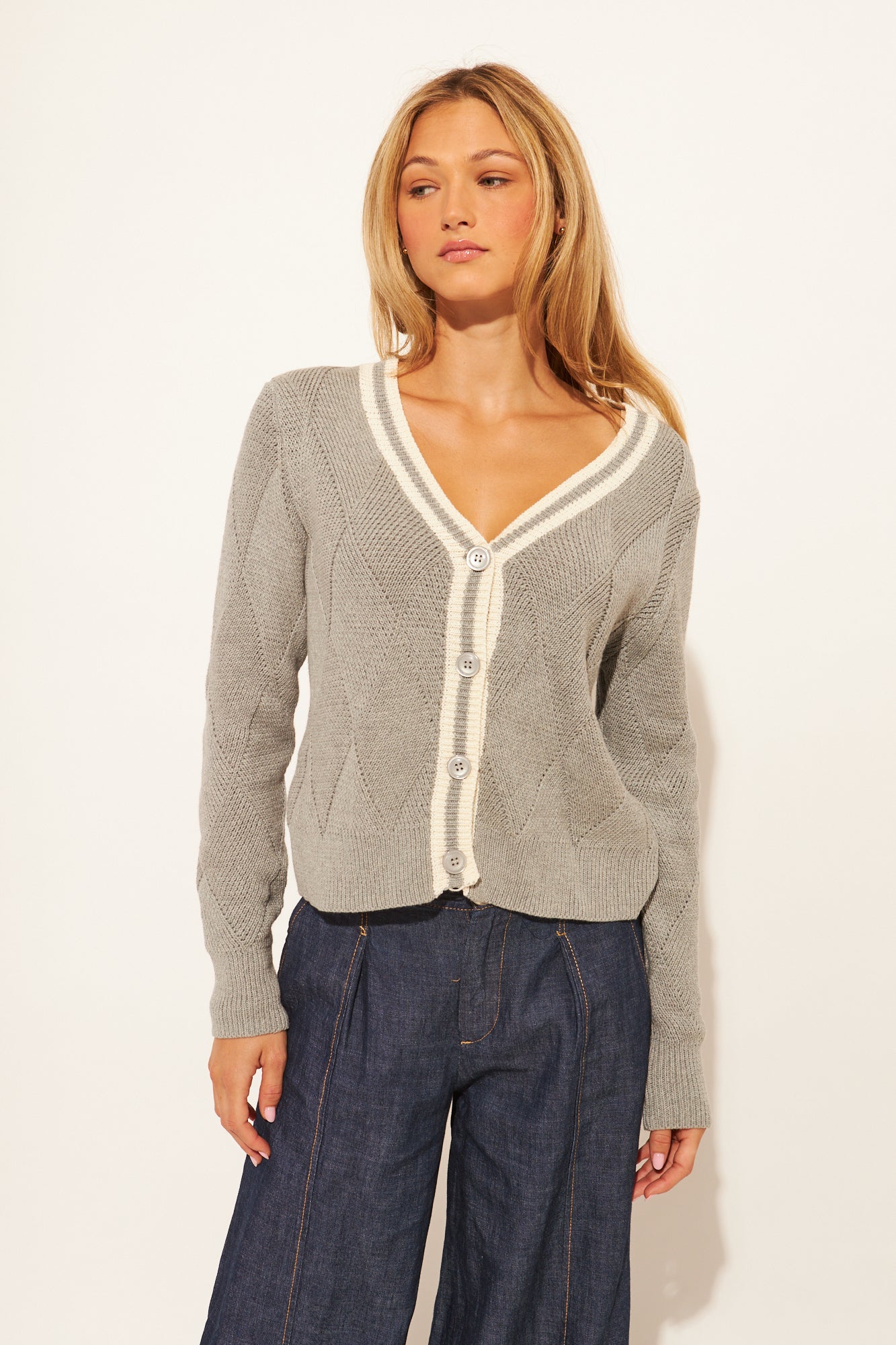 John & Jenn Jameson Cardi - Campus Grey