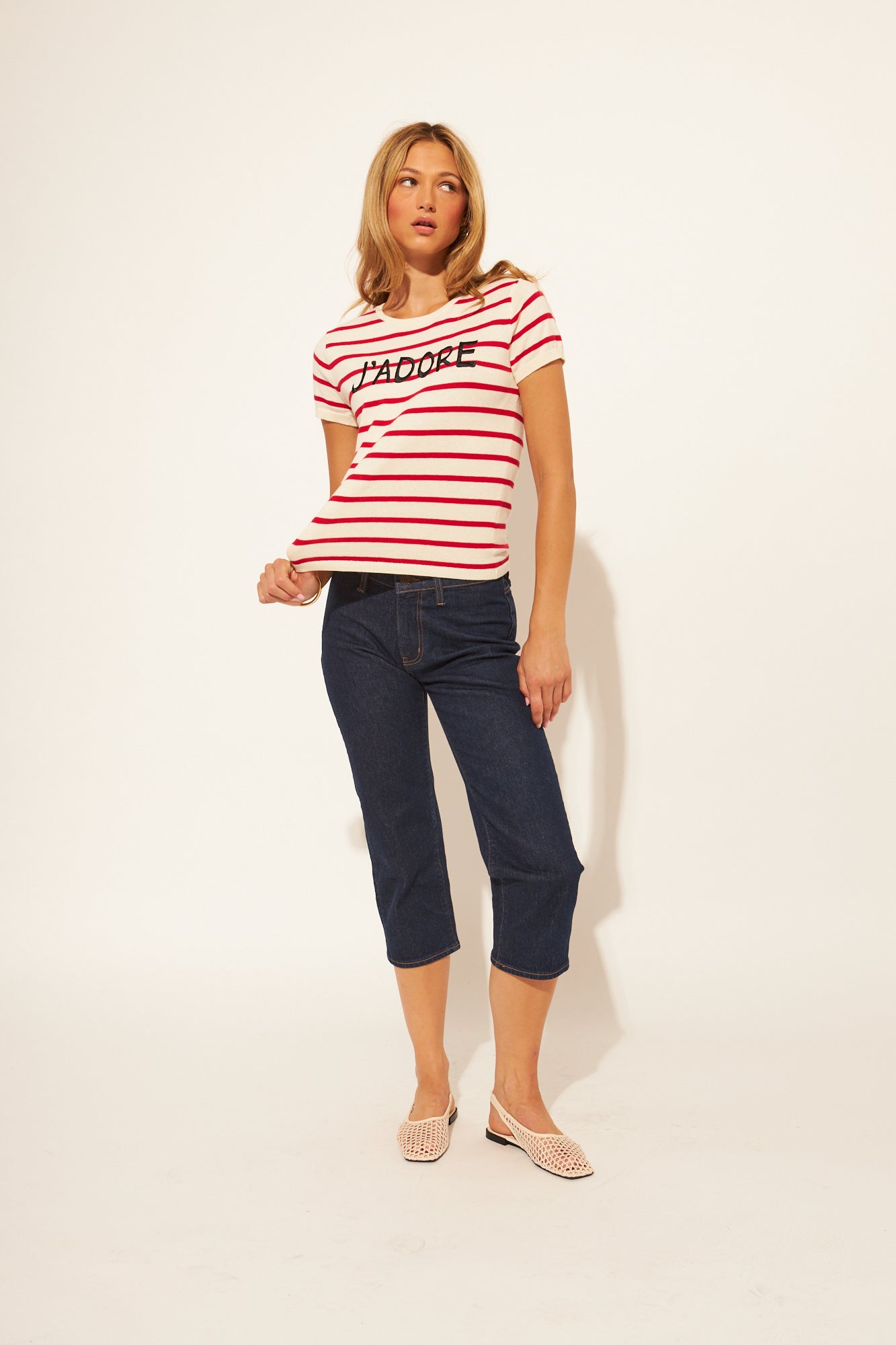 John & Jenn Nicolas SS Sweater - Parisian Stripe