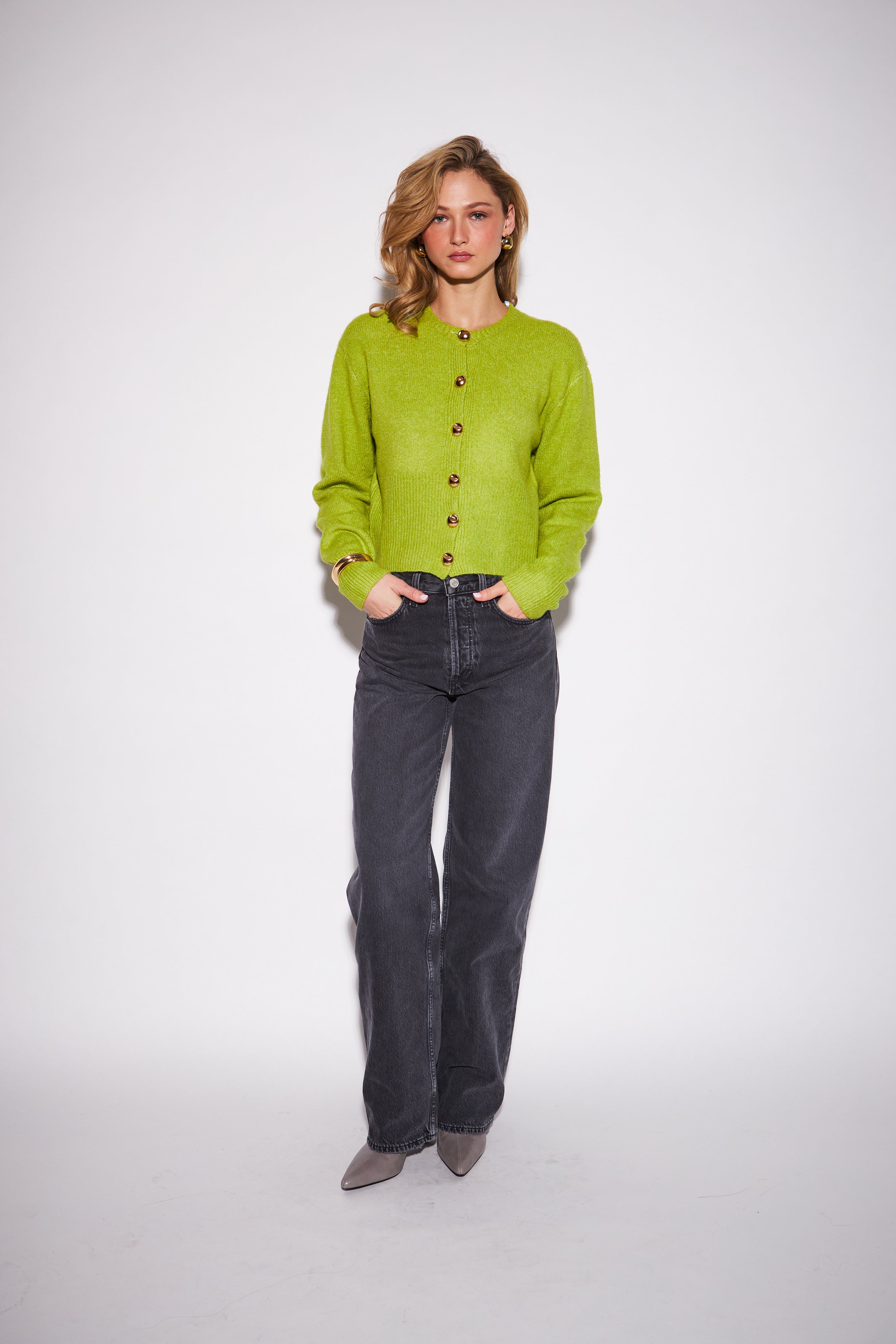 John & Jenn Savannah Cardi - Chartreuse