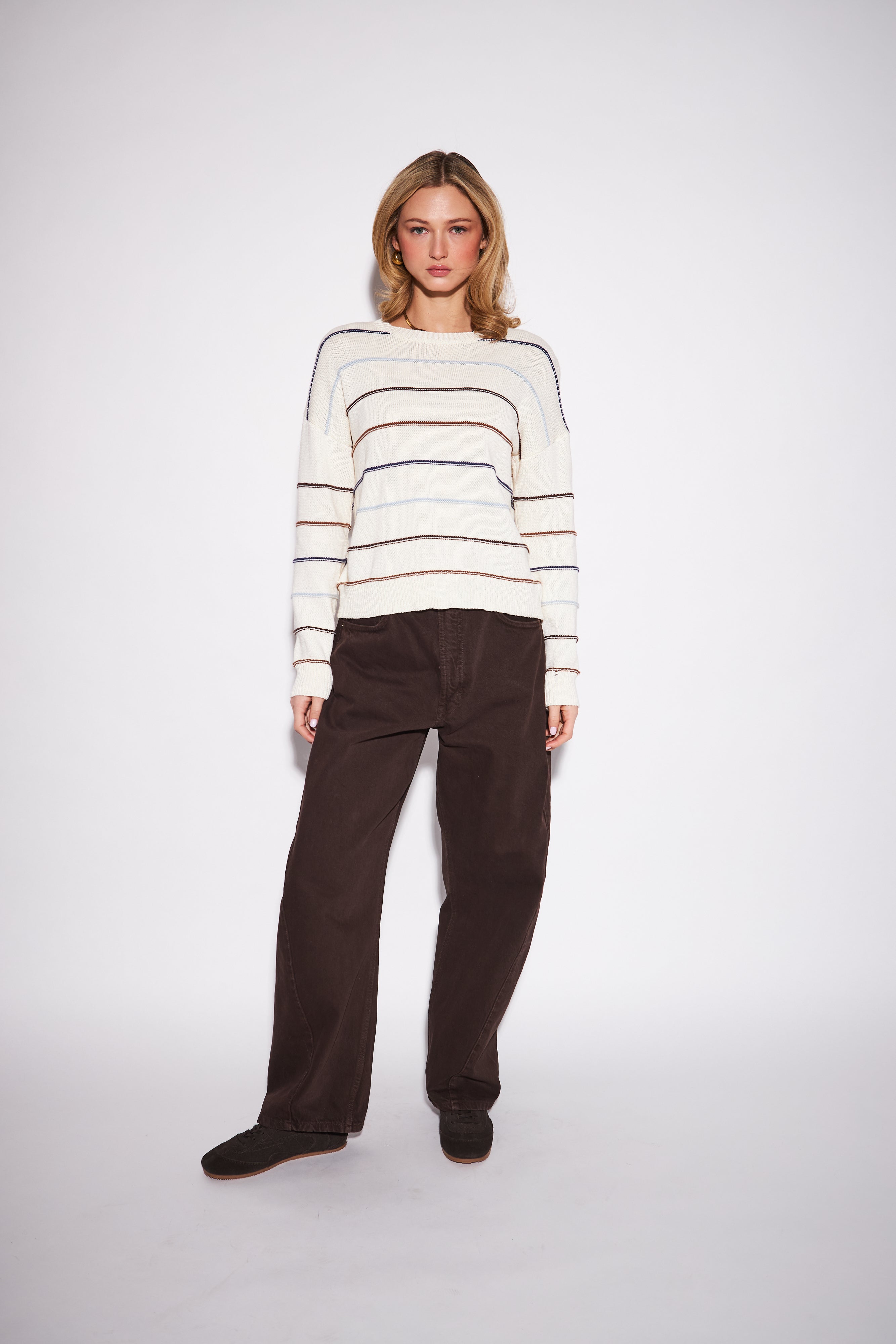 John & Jenn Sherry Sweater - Harvest Stripe