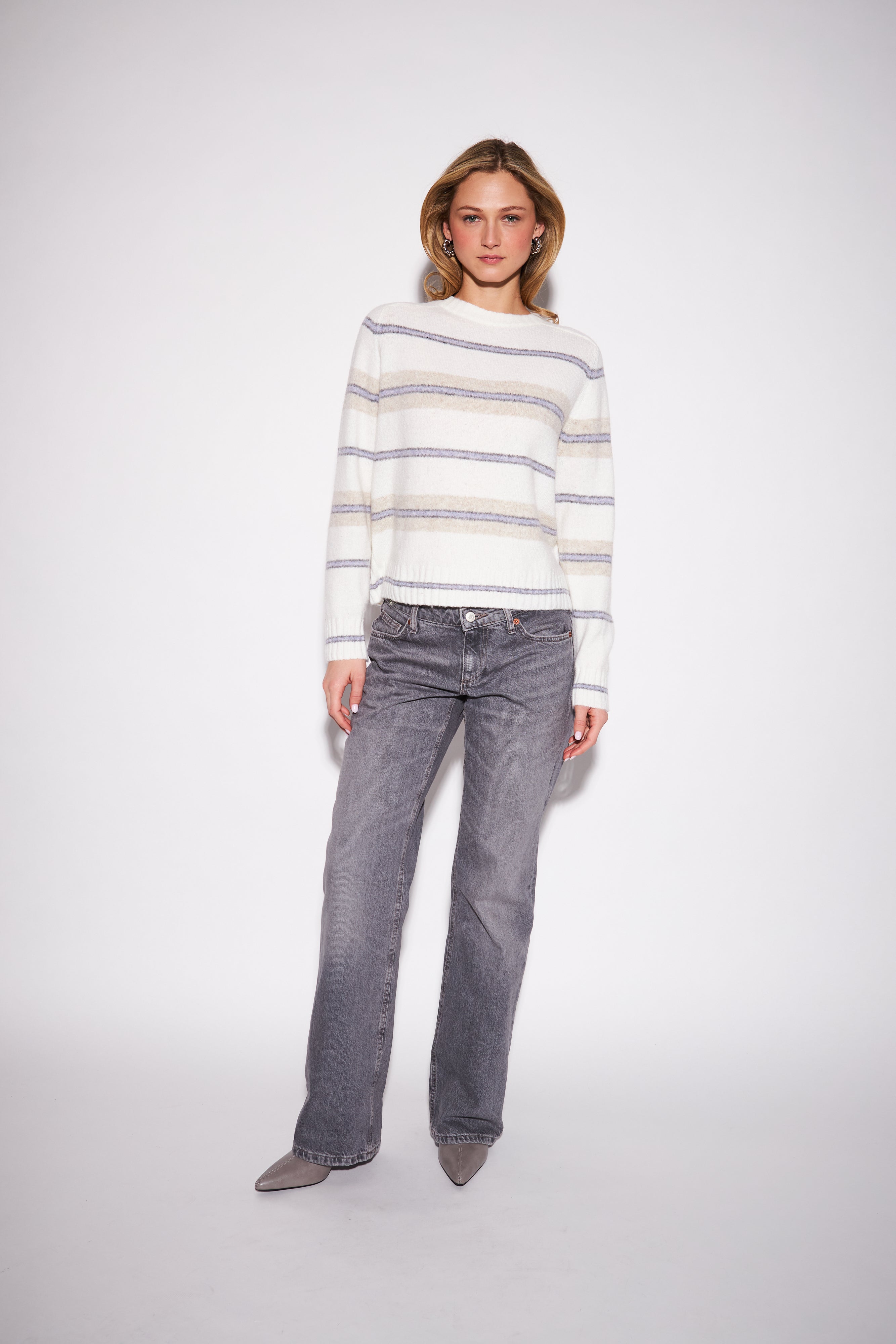 John & Jenn Skyler Sweater - Heather Lilac