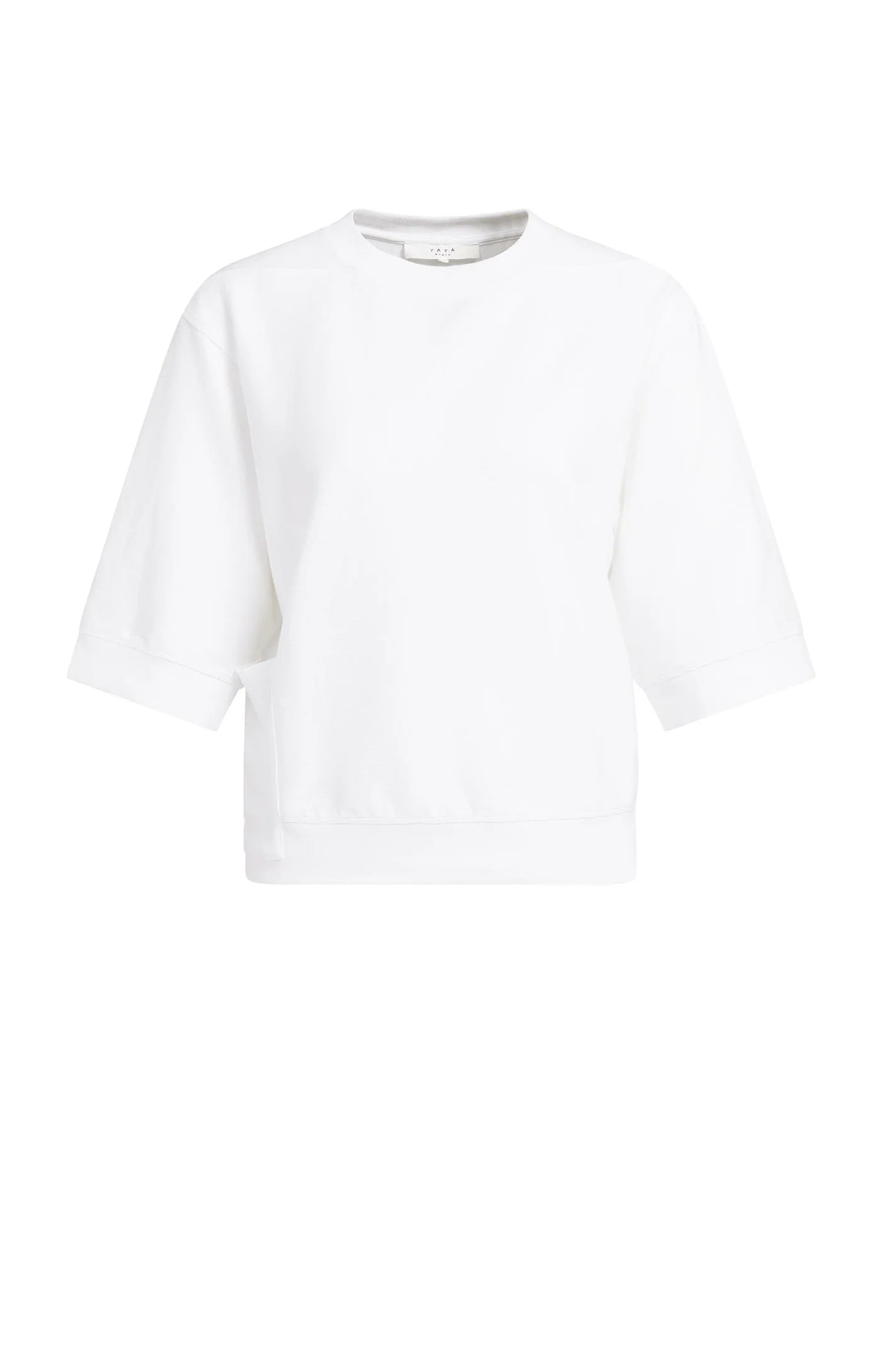 Yaya Jersey Rib Tee - White