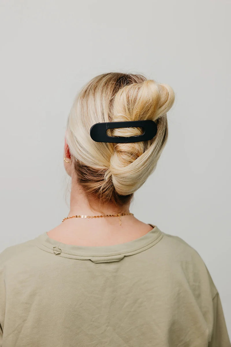 KAXI Flat Everyday Hair Clip - Matte Black