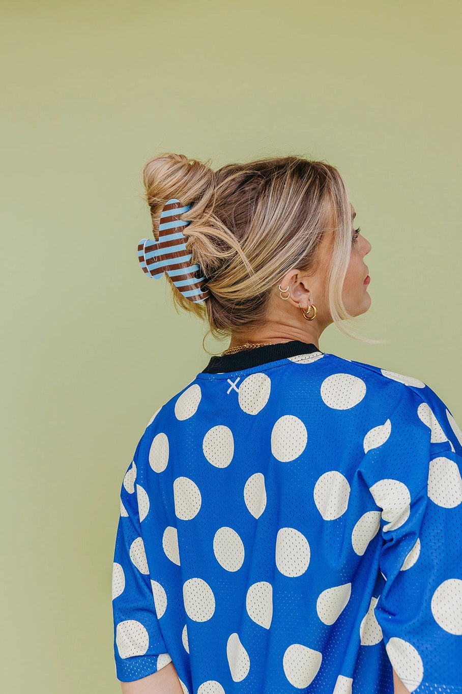 KAXI Polka Dot & Striped Claws - Brown Blue Stripe